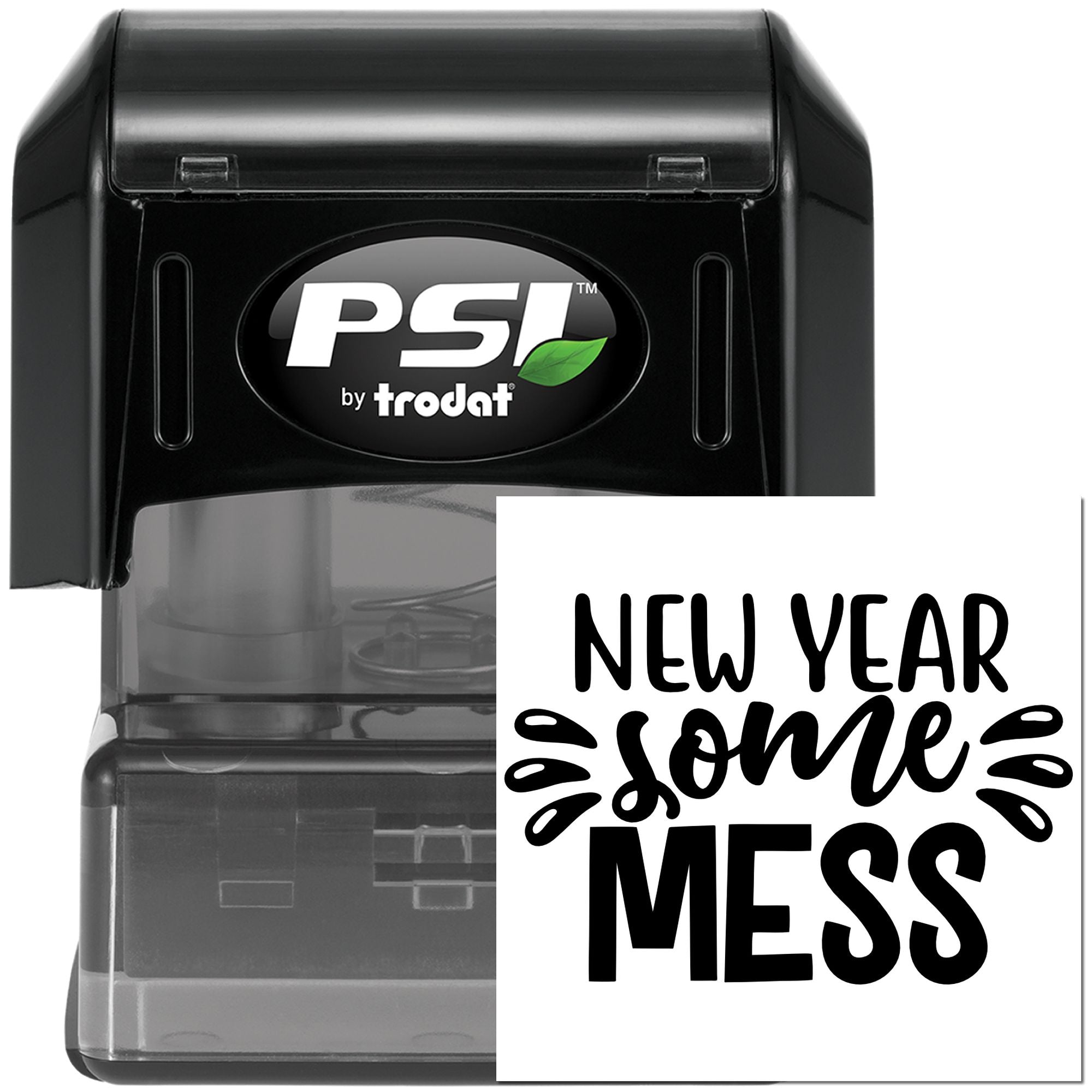 Pre-Inked New Year Mess Tag Stamp