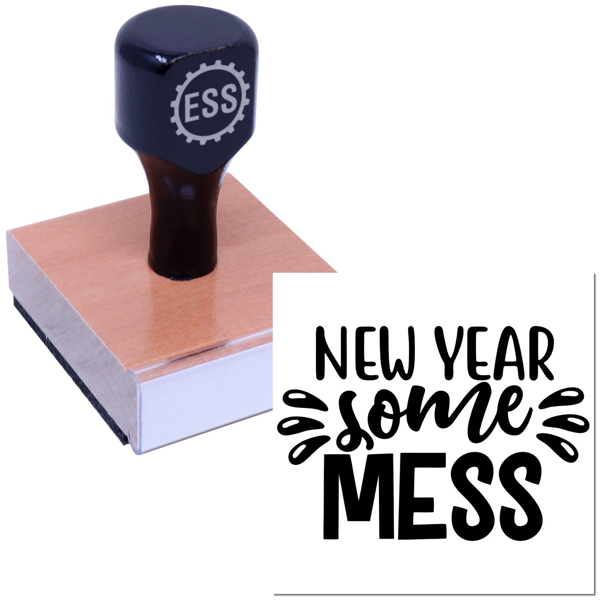 Resolutions Gone Wild Party Favor Rubber Stamp