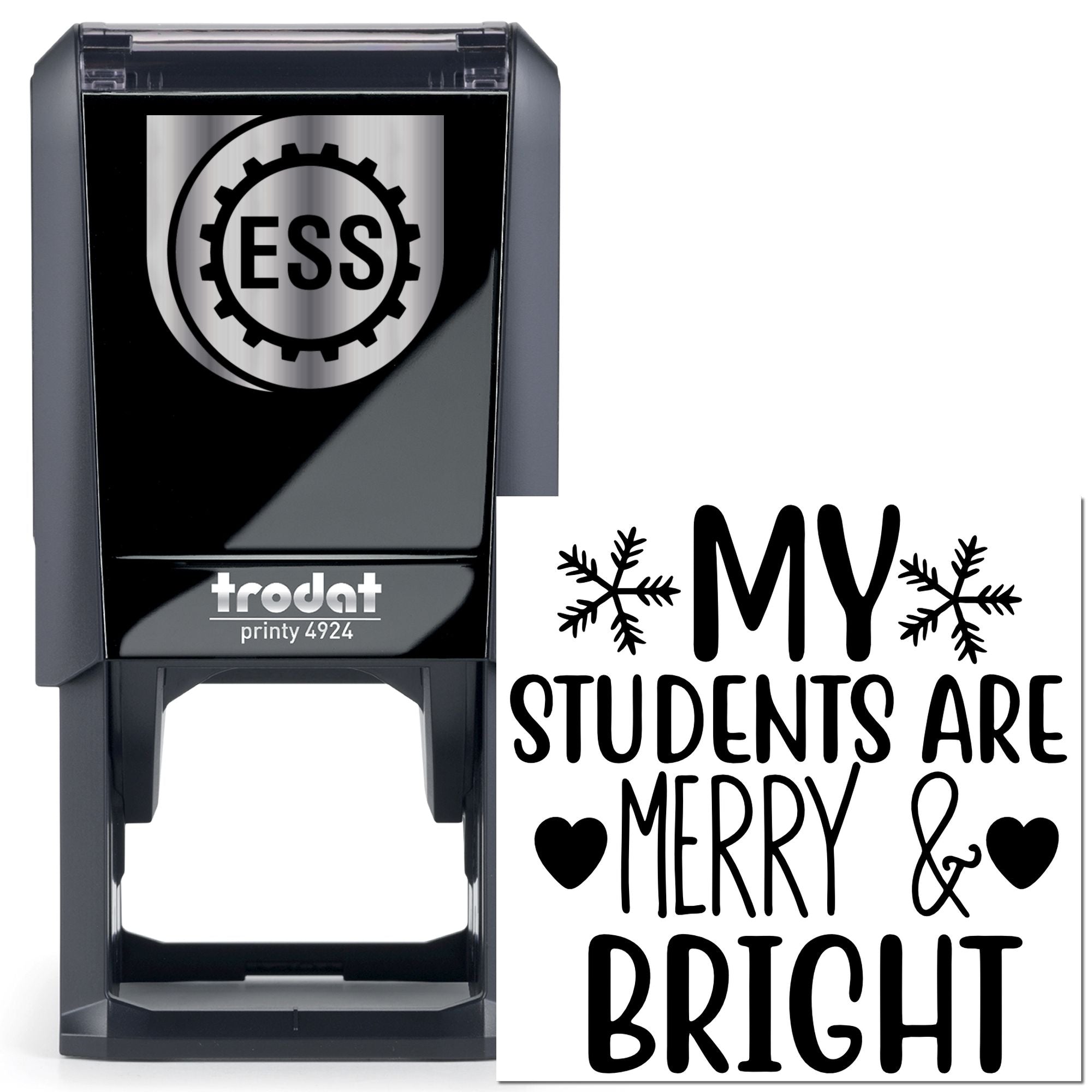 Self-Inking Merry Bright Party Favor Stamp