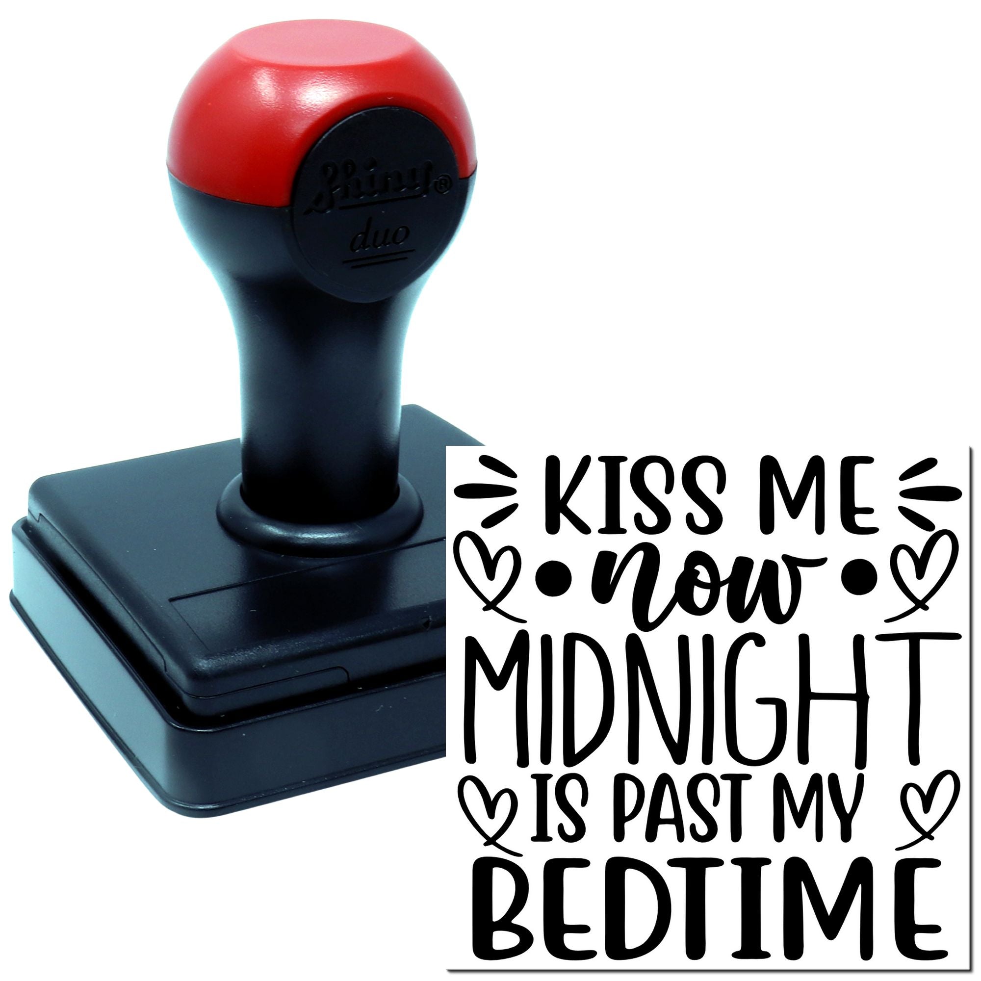 Duo Kiss Me Now Past Bedtime Hand Stamp