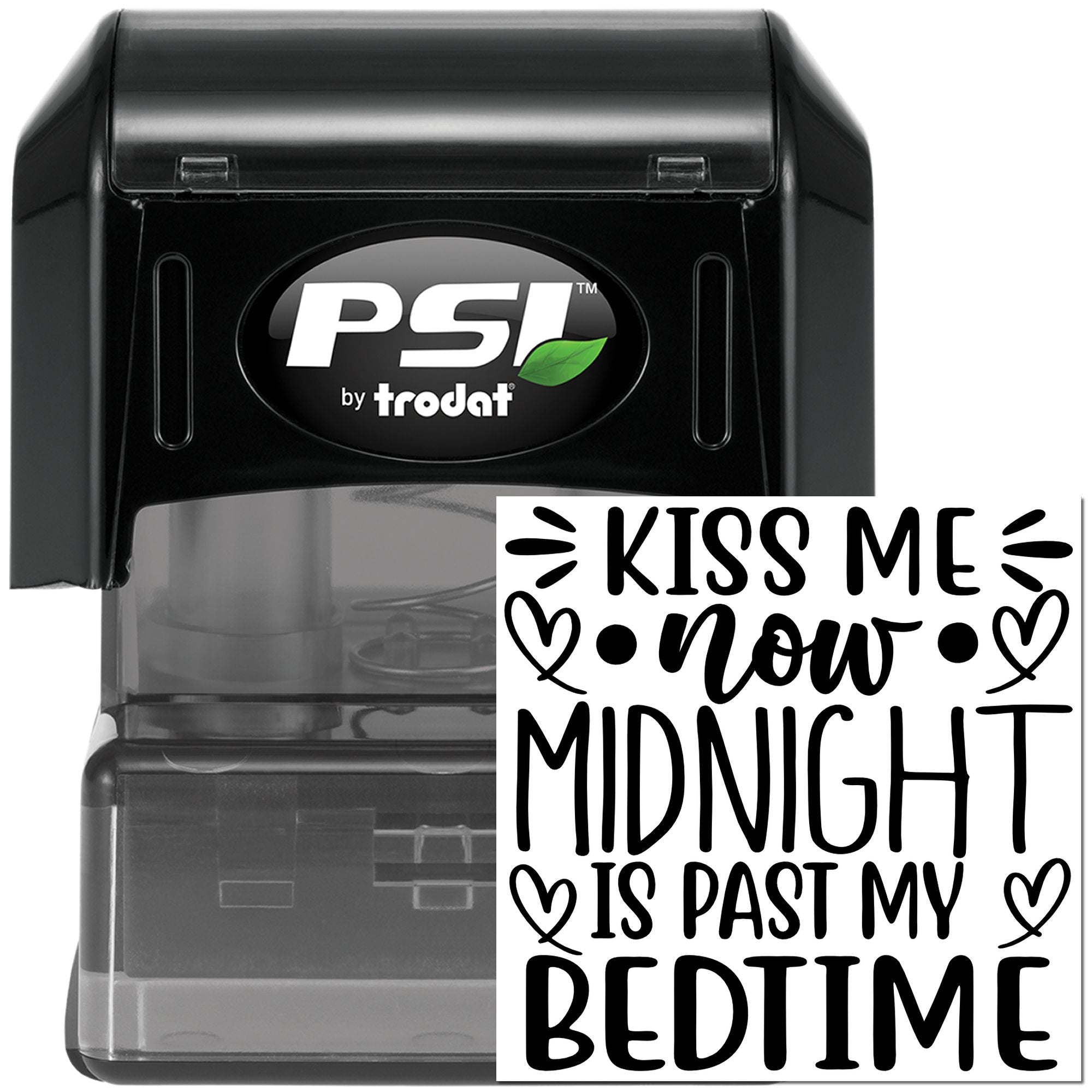 Pre-Inked Kiss Me Now Place Card Stamp