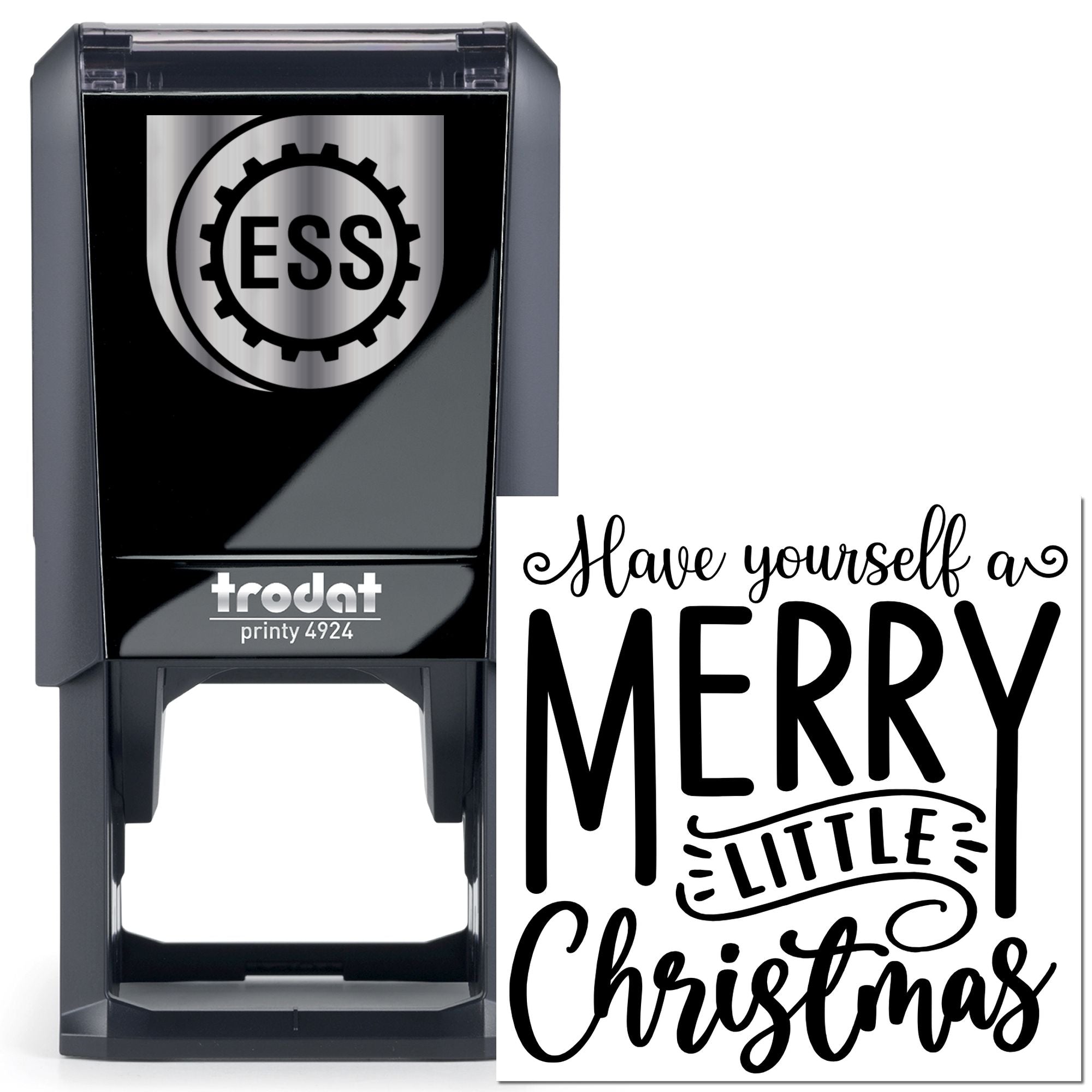 Self-Inking Merry Christmas Card Stamp