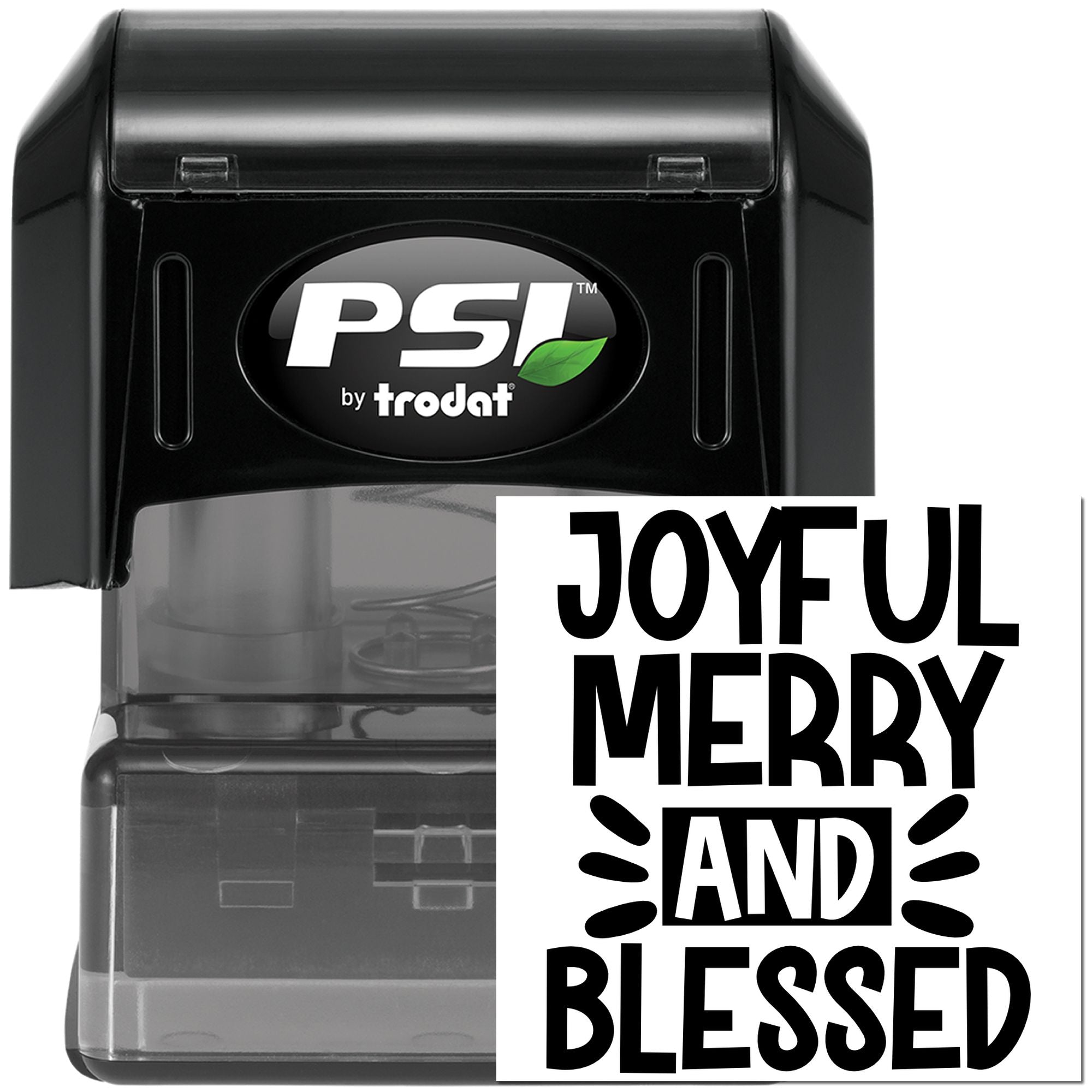 Pre-Inked Joyful Merry Blessed Crafting Stamp