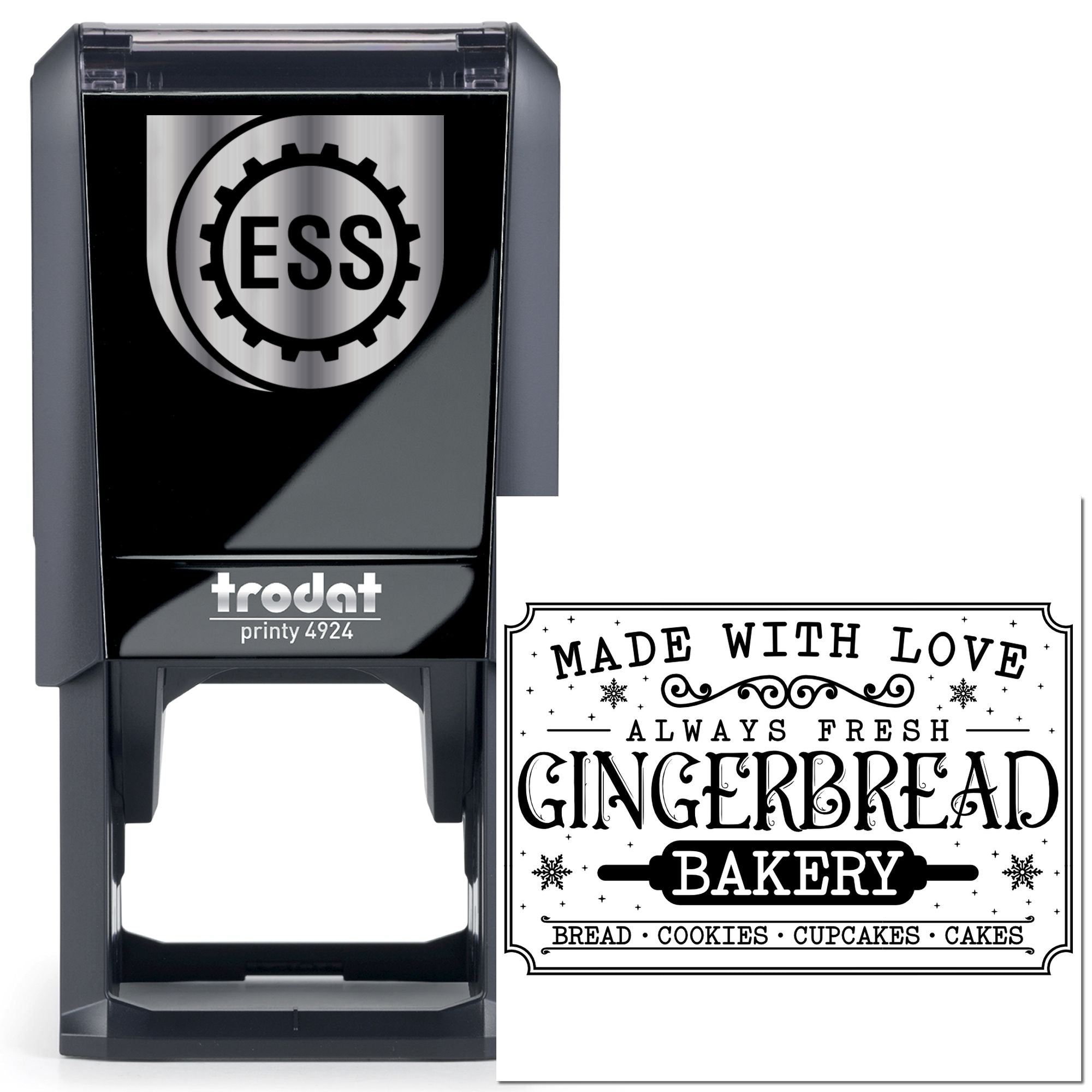 Self-Inking Gingerbread Bakery Postcard Stamp
