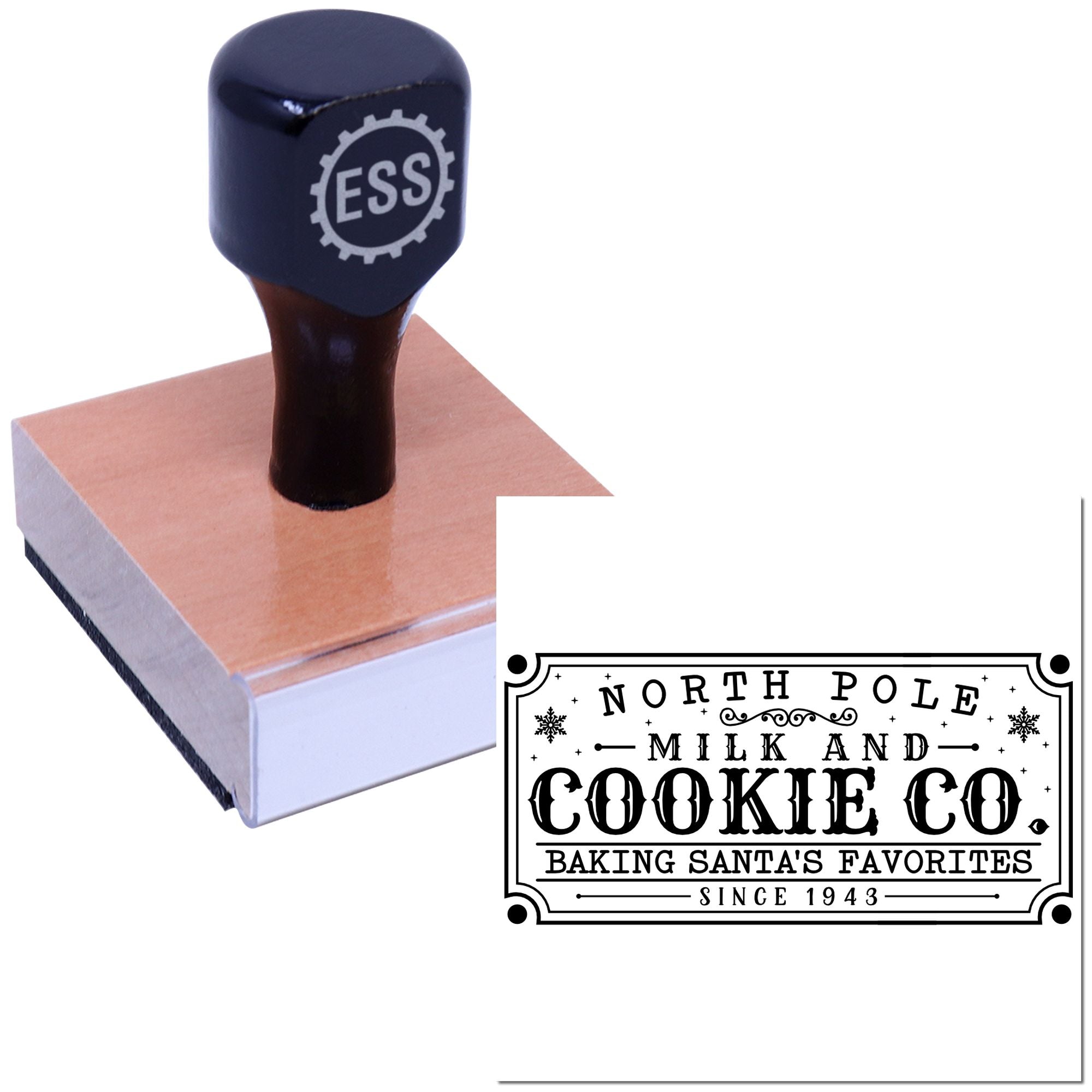 Polar Cookie Workshop Party Favor Rubber Stamp