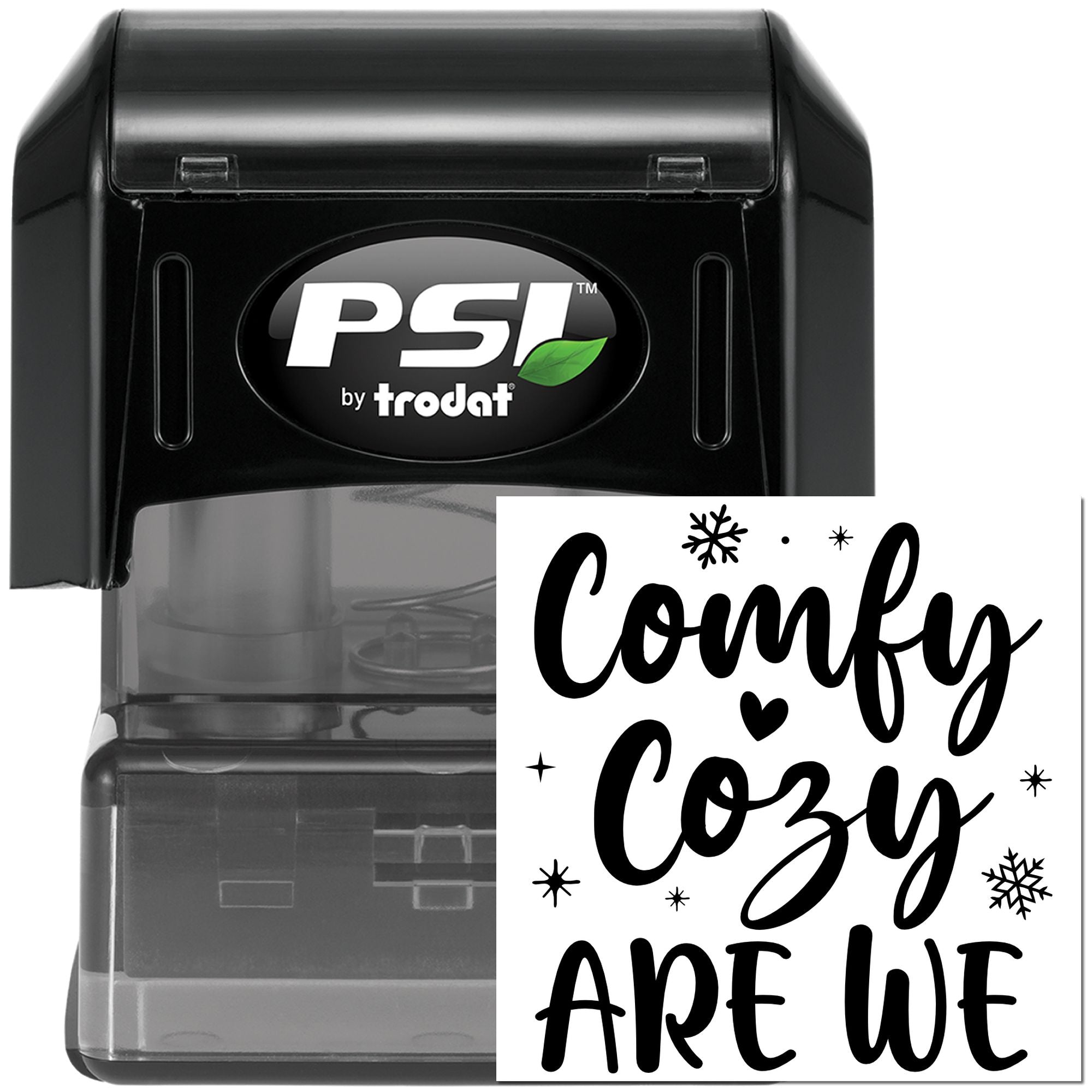 Pre-Inked Comfy Cozy Are We Place Card Stamp