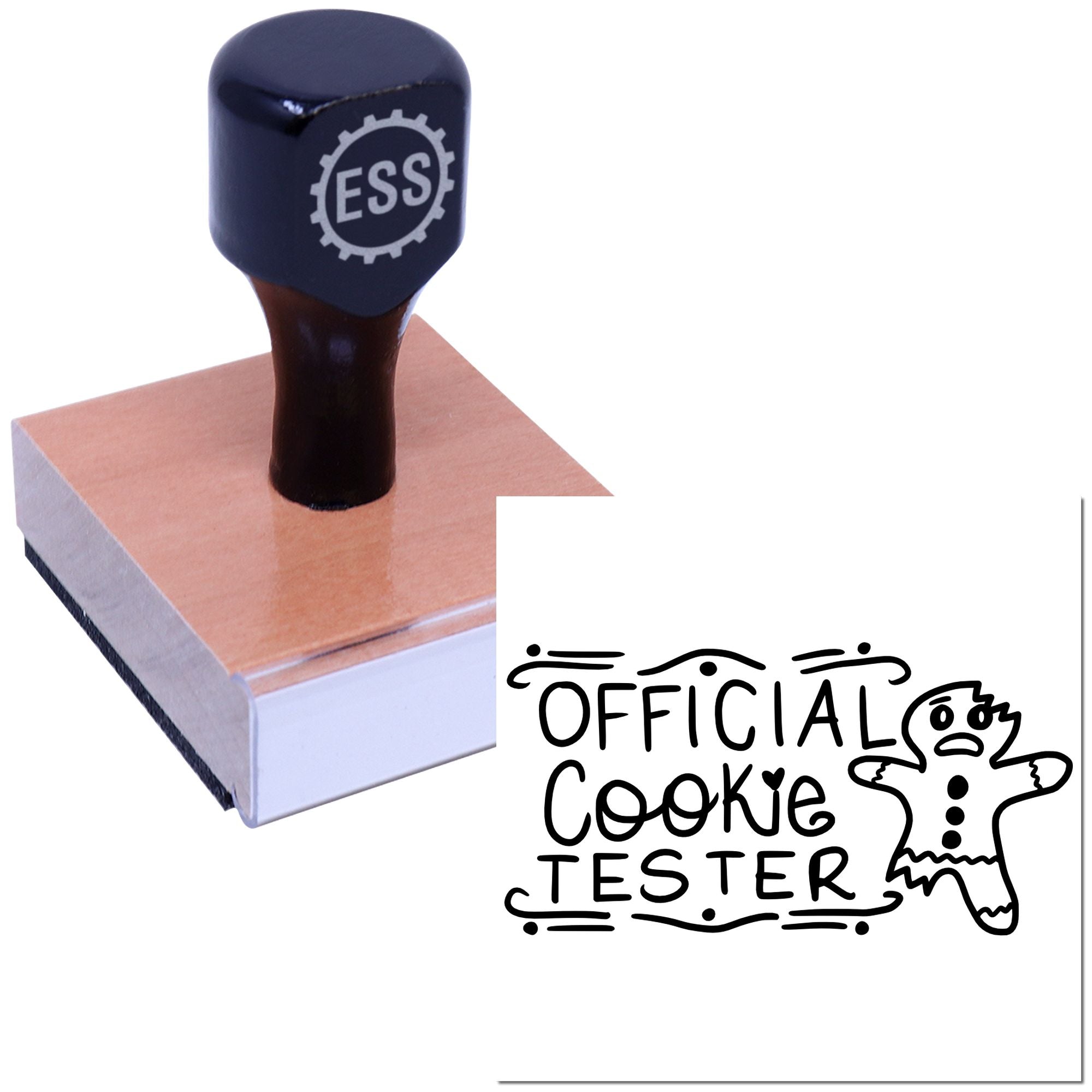 Certified Cookie Crumbler Handcraft Rubber Stamp