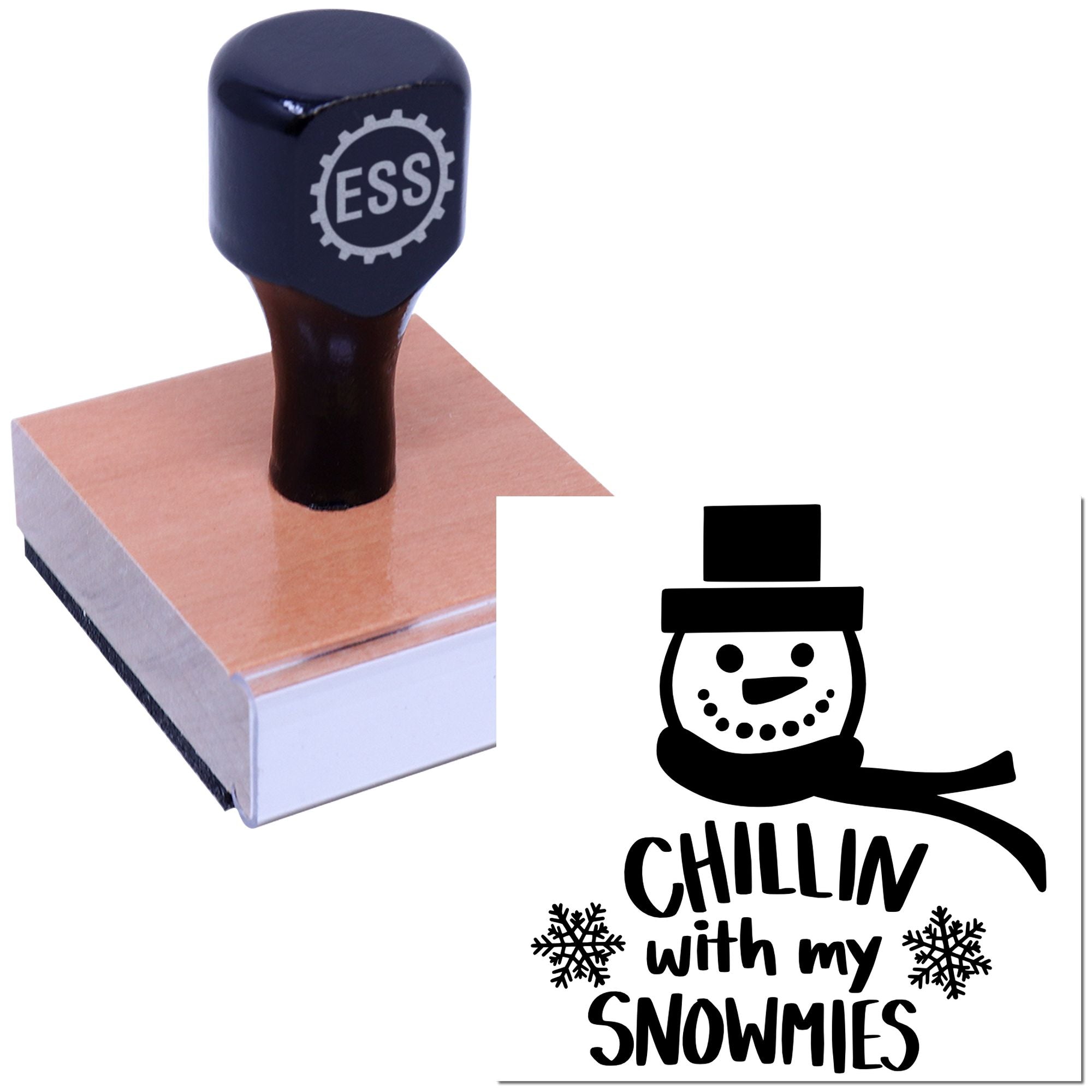 Frosty Chill Squad Journaling Rubber Stamp