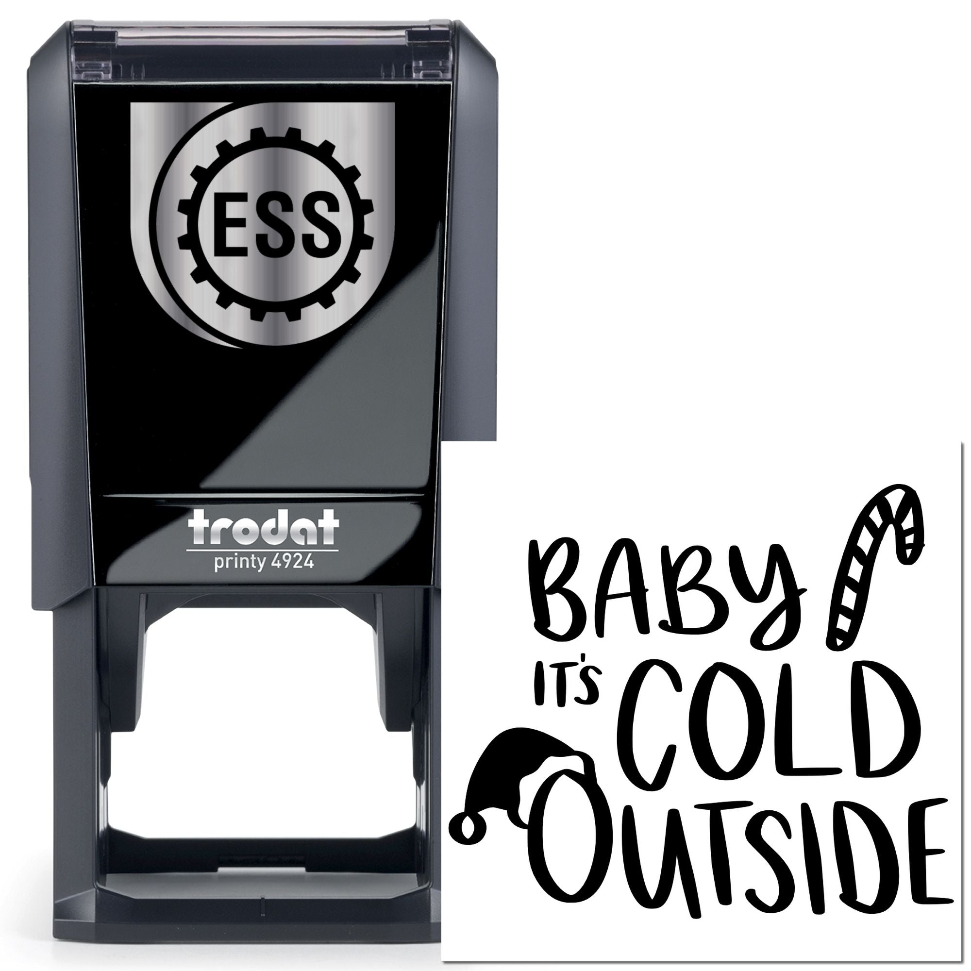 Self-Inking Christmas Quote Mini Card Stamp