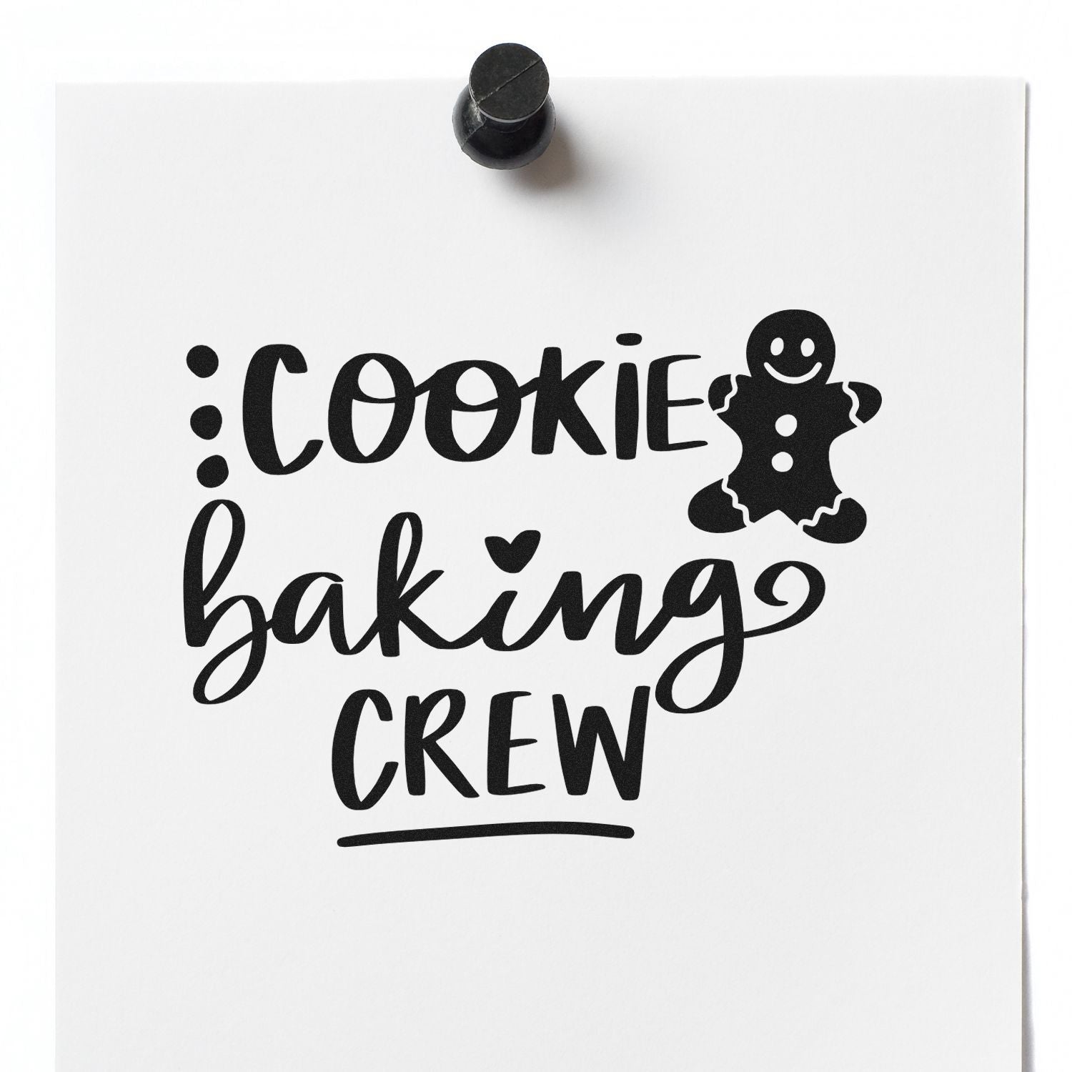 Duo Gingerbread Cookie Baking Crew Fun Hand Stamp