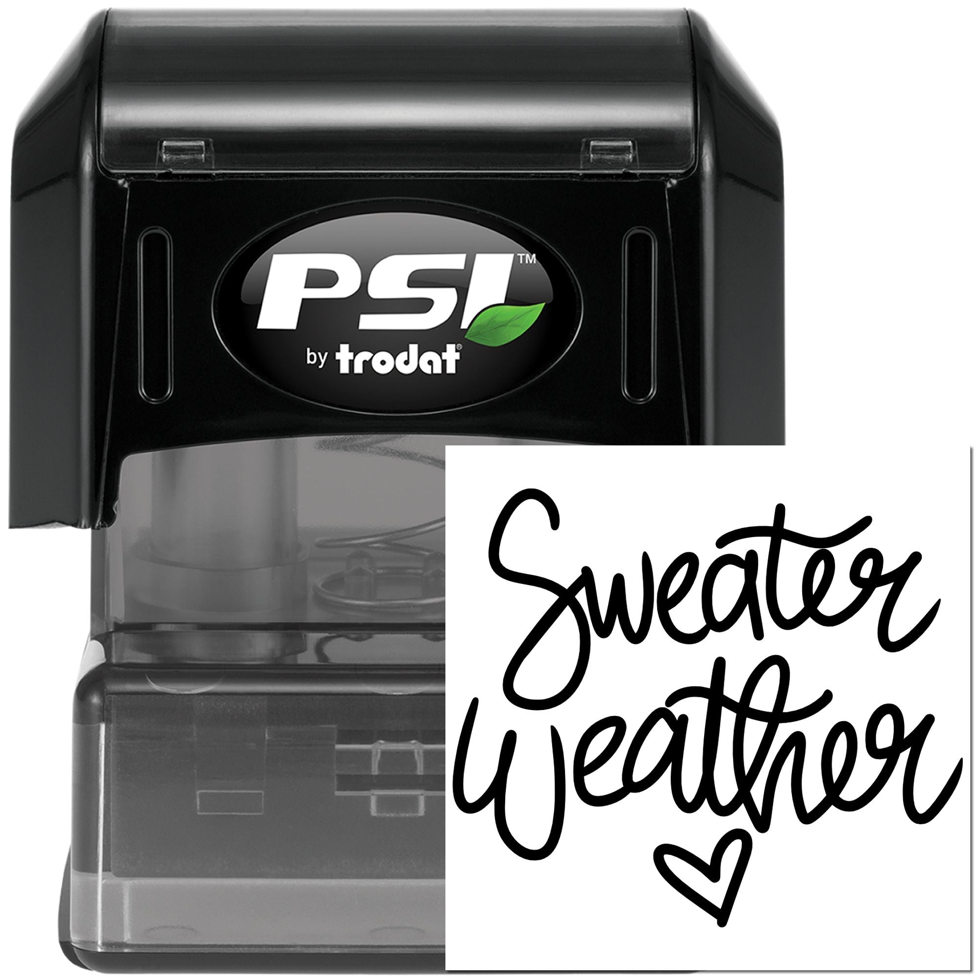 Pre-Inked Cozy Sweater Weather Place Card Stamp