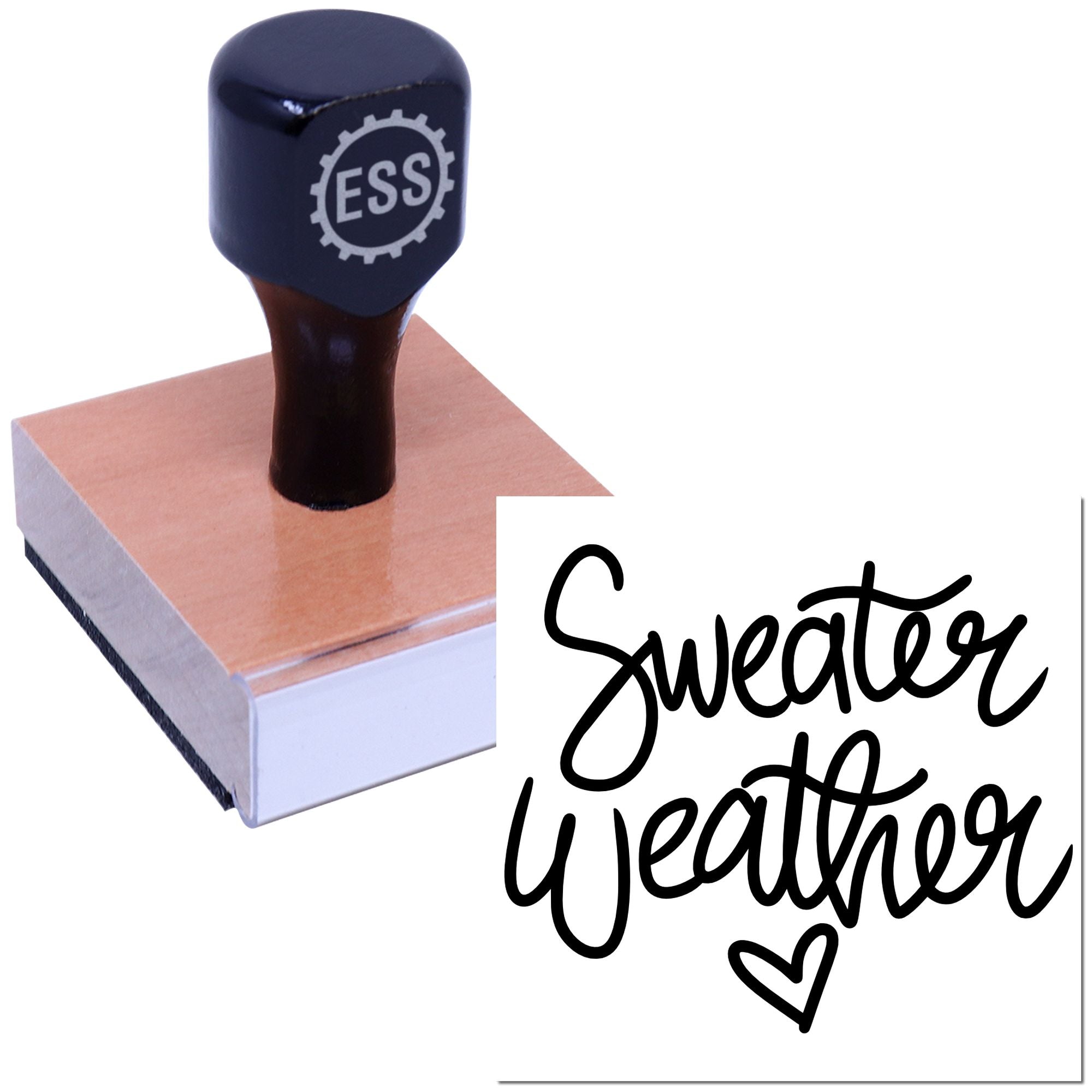 Cozy Sweater Season Scrapbook Rubber Stamp