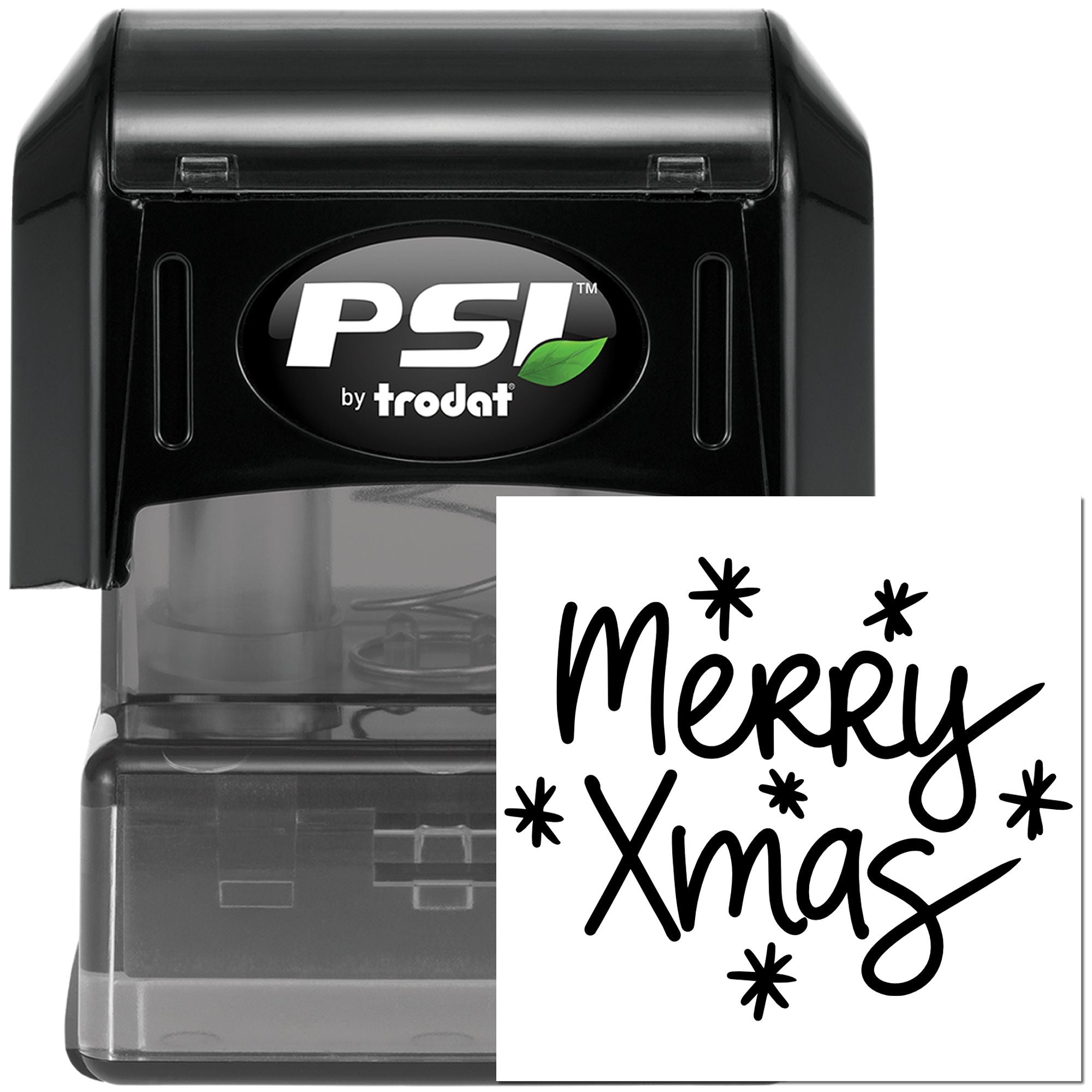 Pre-Inked Merry Xmas Stars Handcraft Stamp