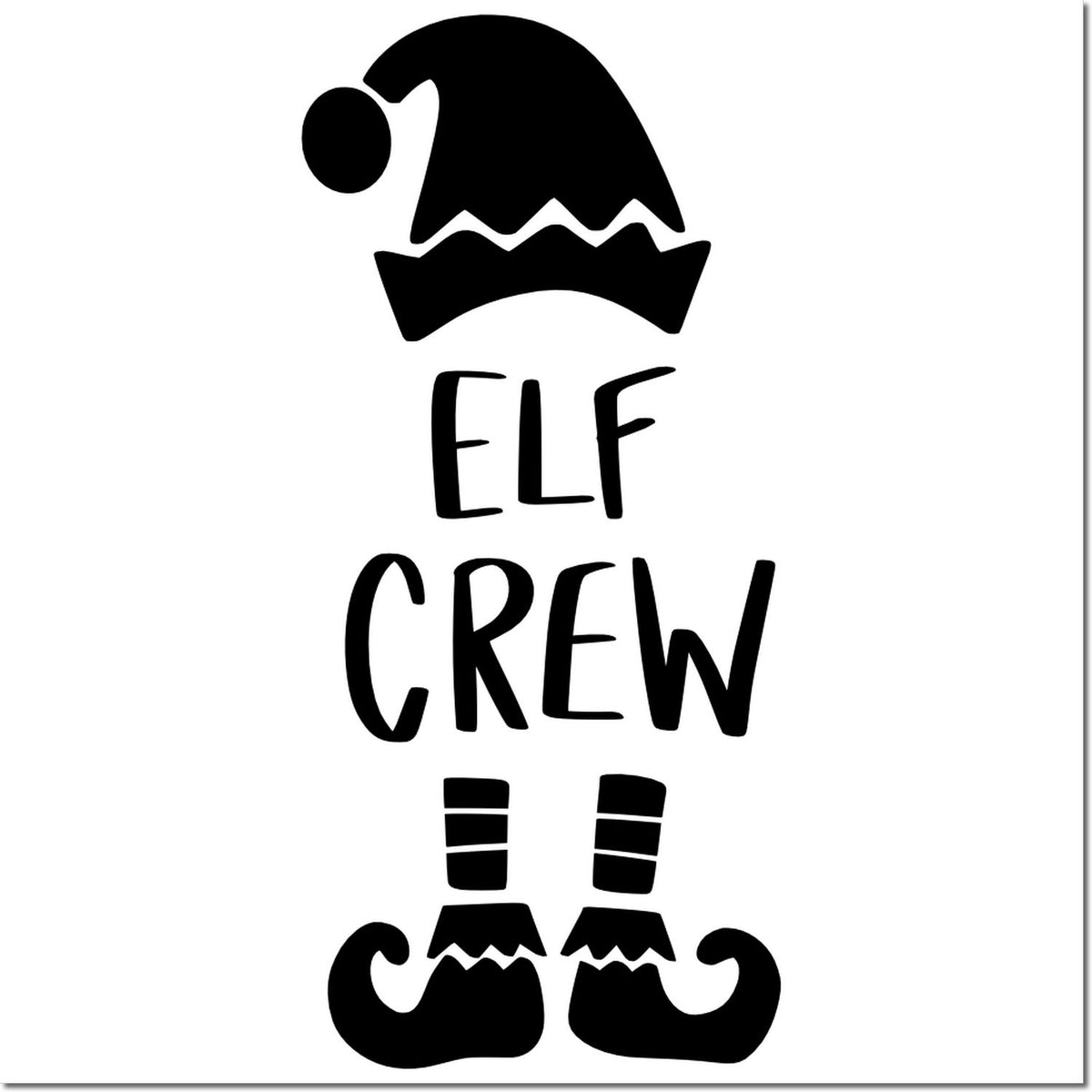 Trodat Slim Merry Little Elf craft stamp with pre-inked red imprint for journaling and holiday craft projects.