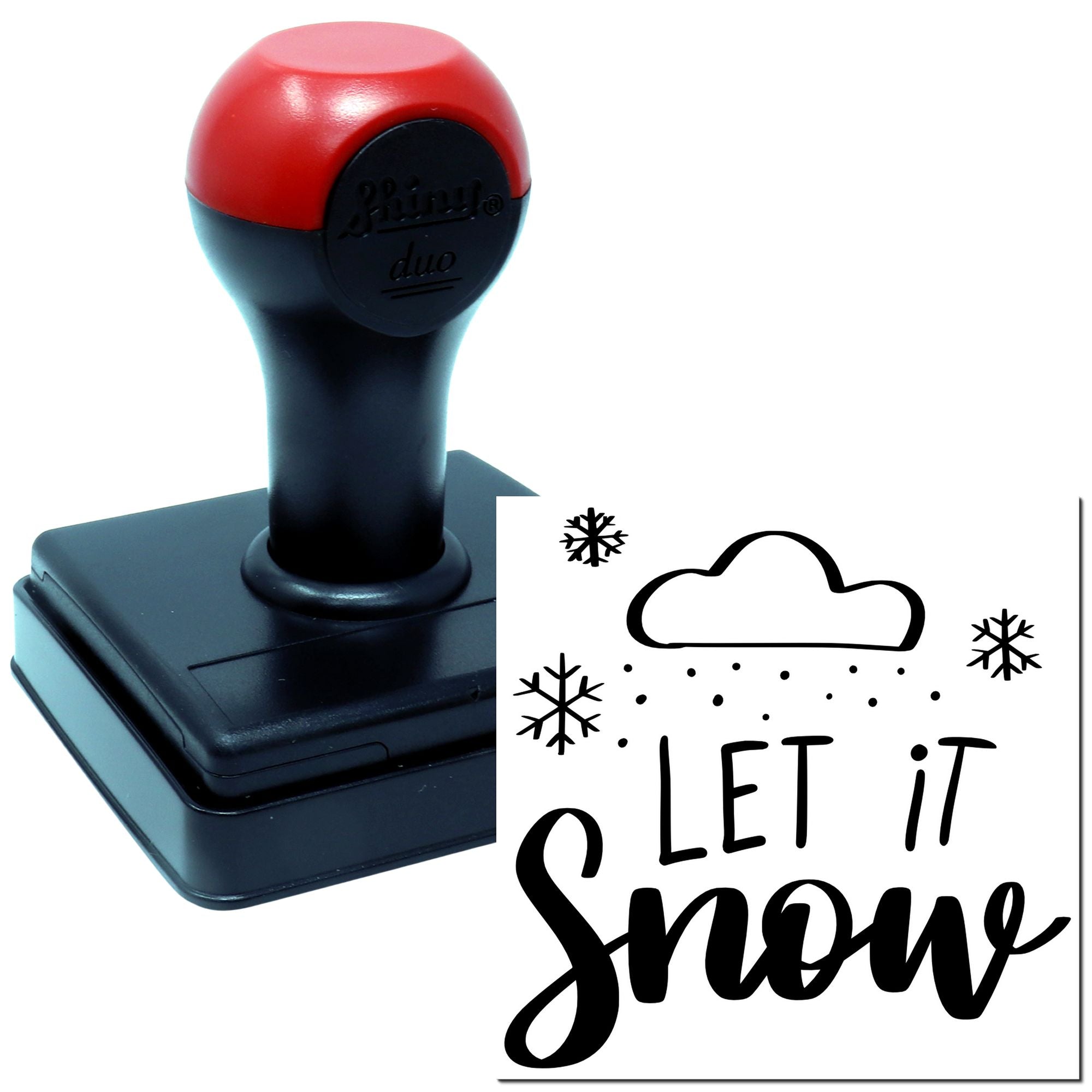 Duo Cozy Handlettered Let It Snow Hand Stamp
