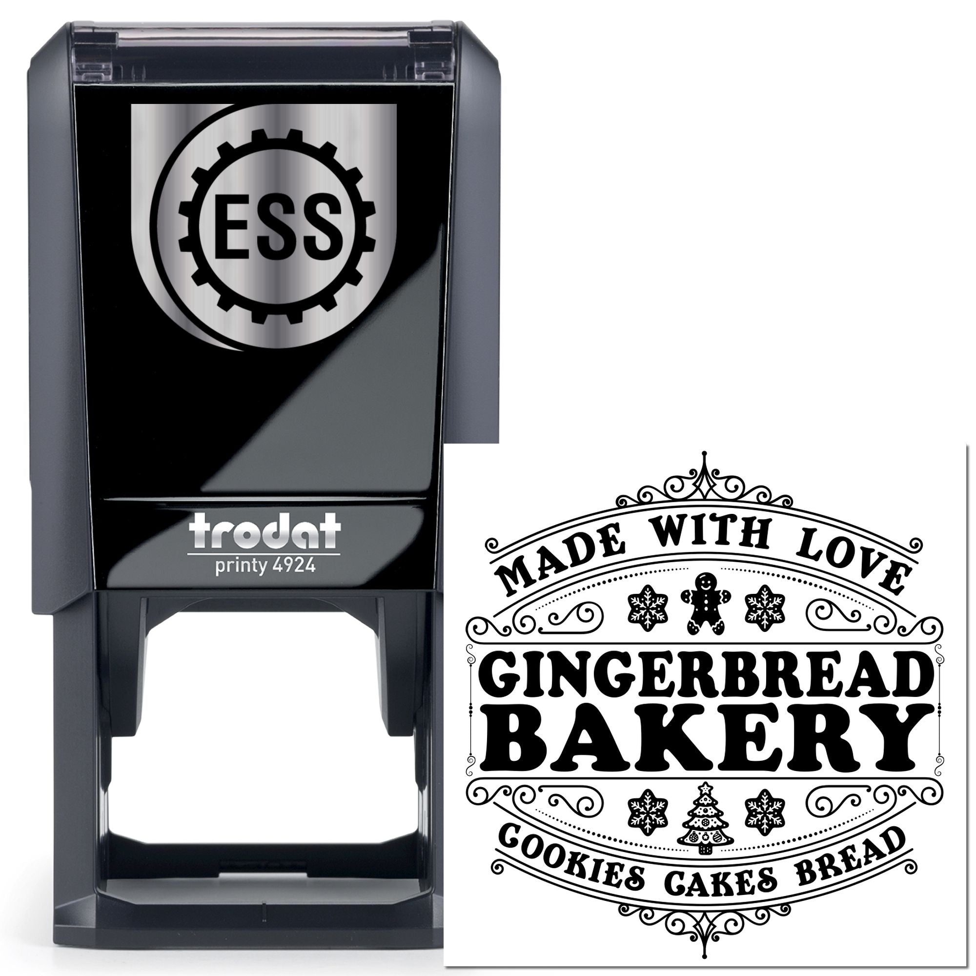 Self-Inking Gingerbread Bakery Scrapbooking Stamp