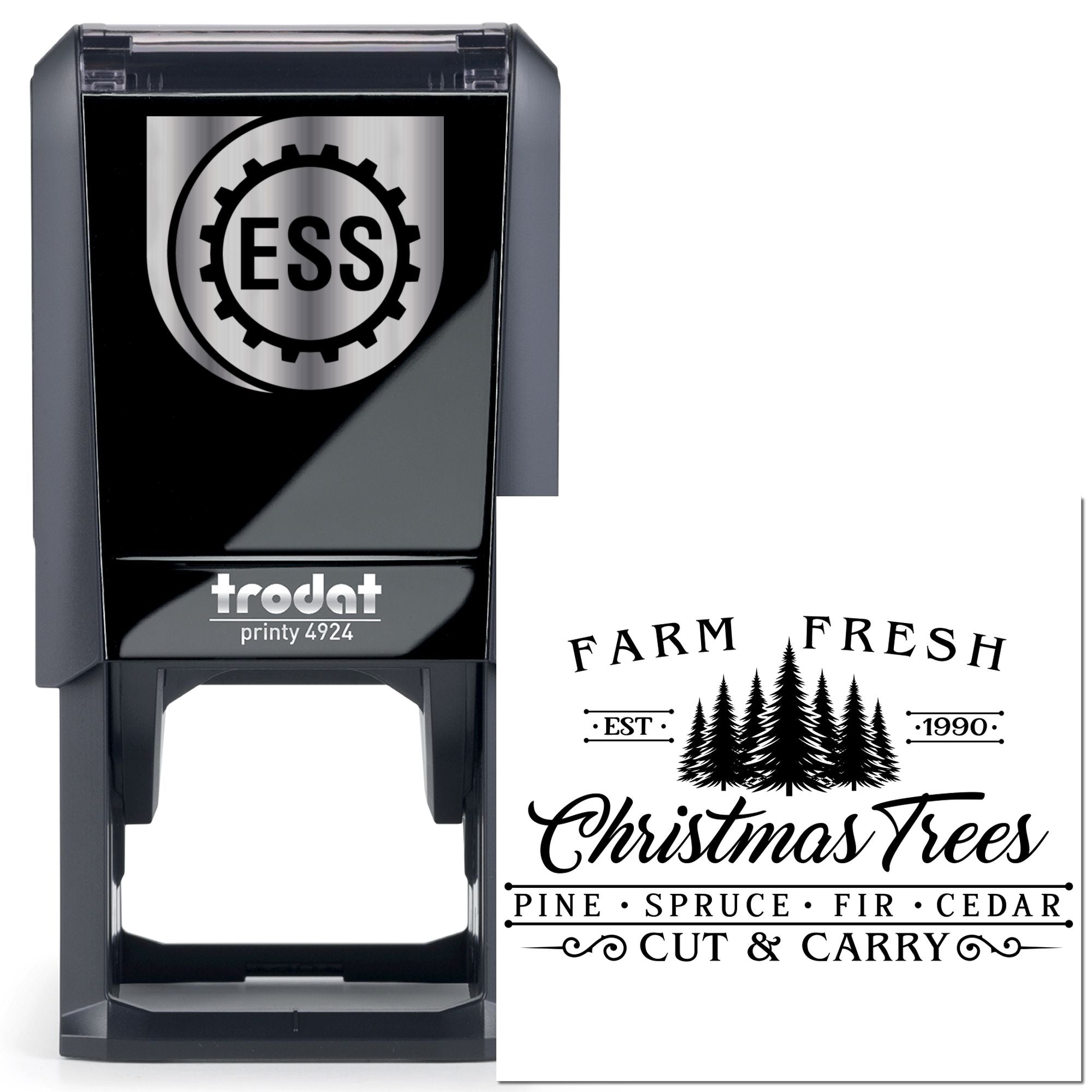 Self-Inking Christmas Trees Cardmaking Stamp