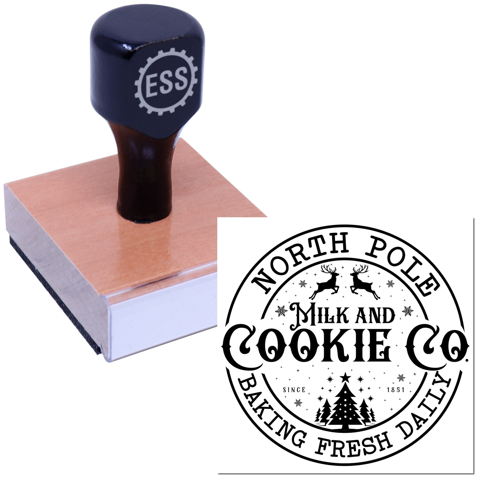North Pole Cookies Paper Goods Rubber Stamp