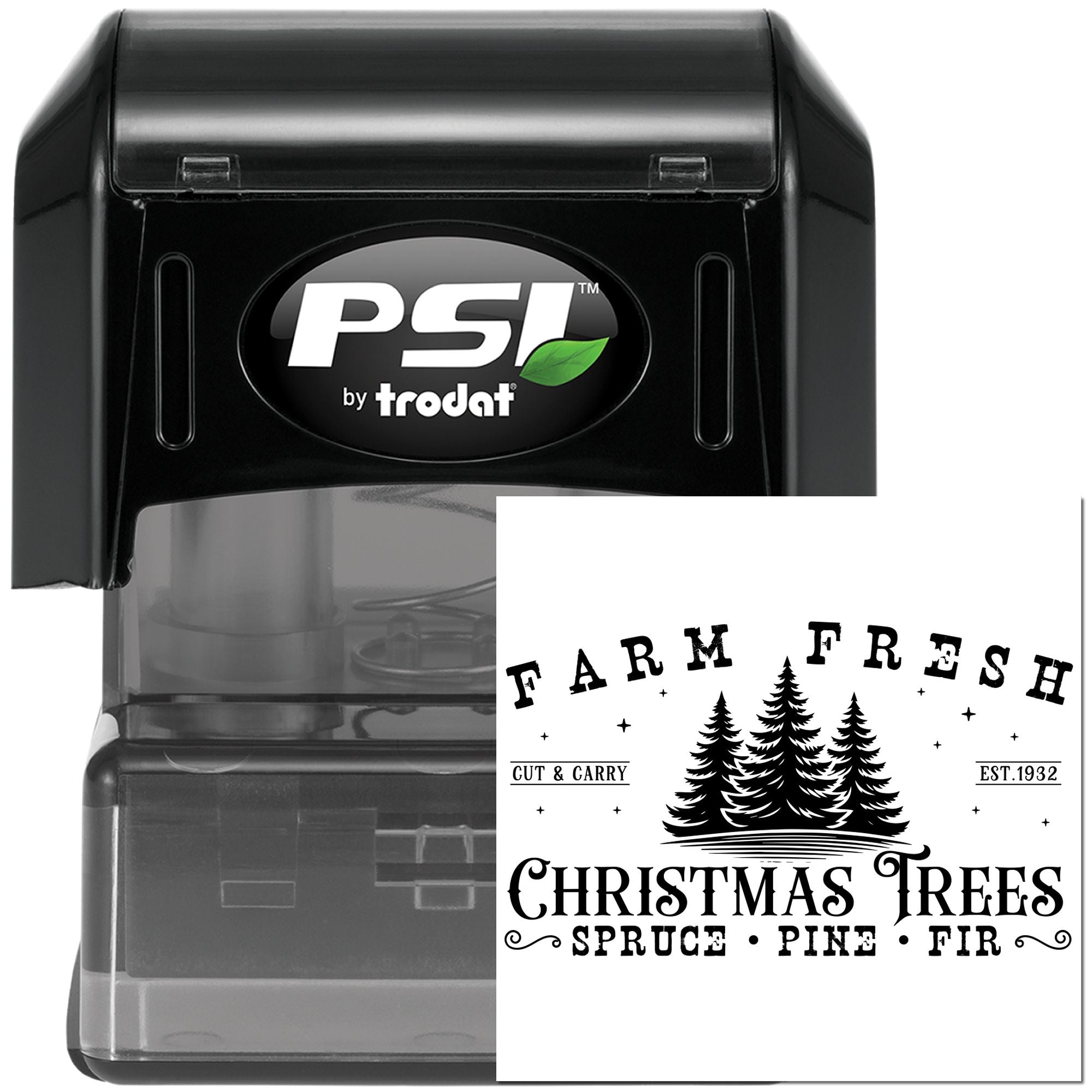 Pre-Inked Farm Fresh Christmas Trees Cardmaking Stamp