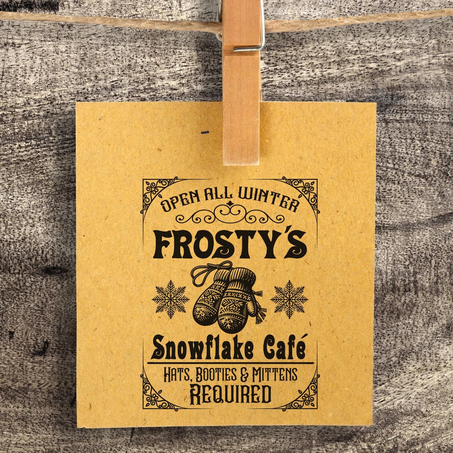 Self-Inking Frosty's Café Postcard Stamp