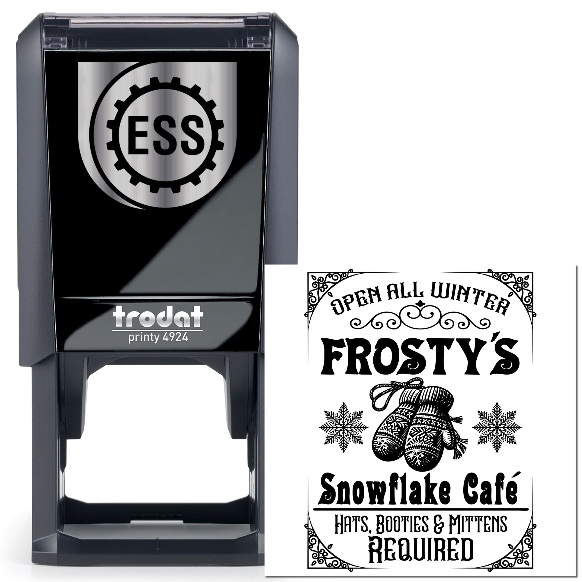 Self-Inking Frosty's Café Postcard Stamp