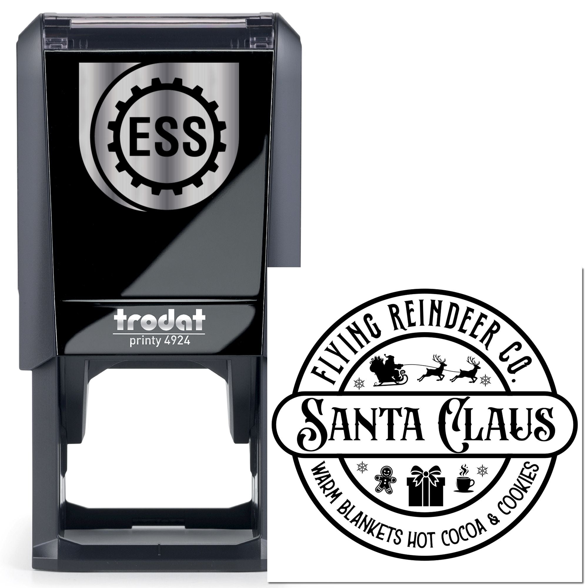 Self-Inking Santa Logo Card Stamp