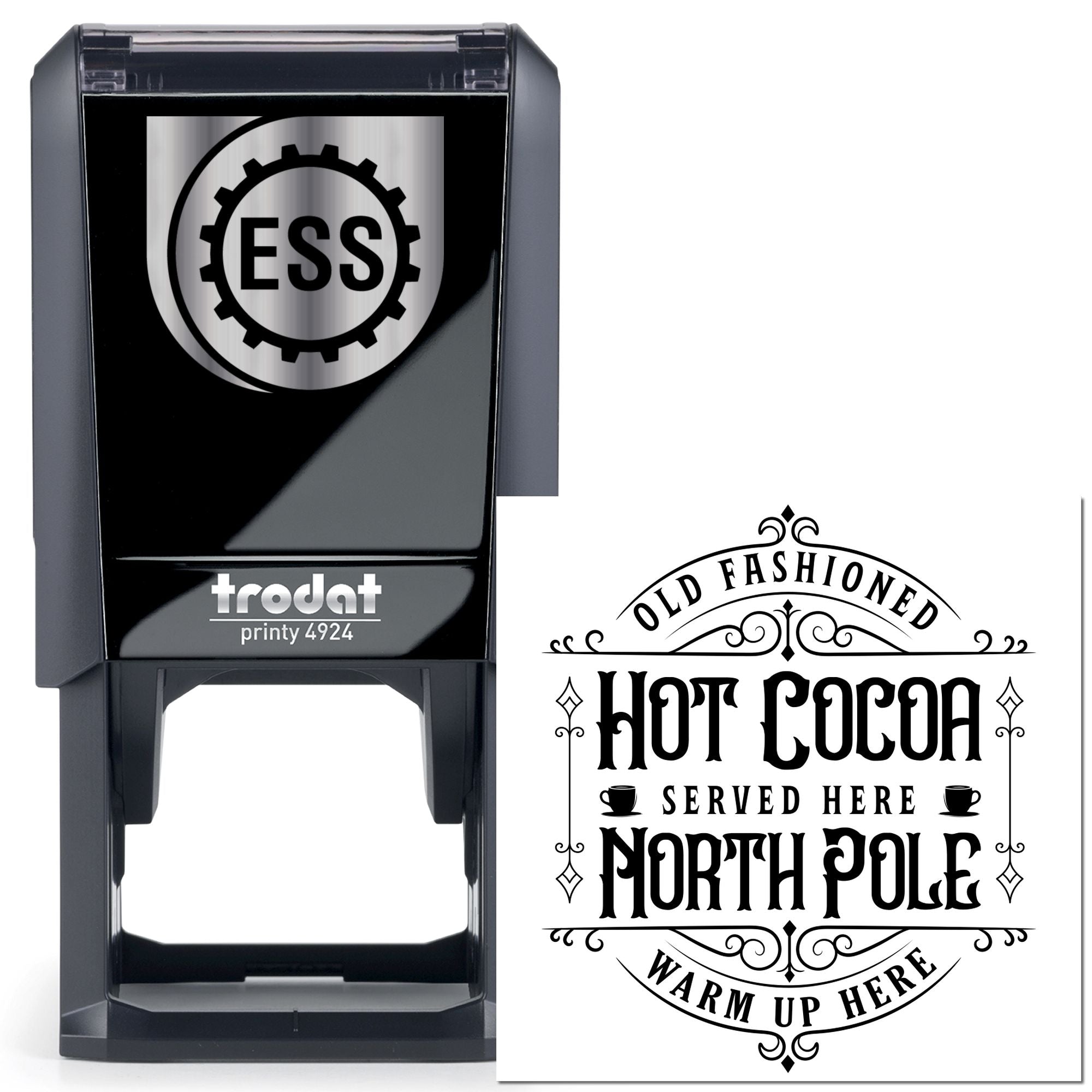 Self-Inking Vintage Cocoa Paper Craft Stamp