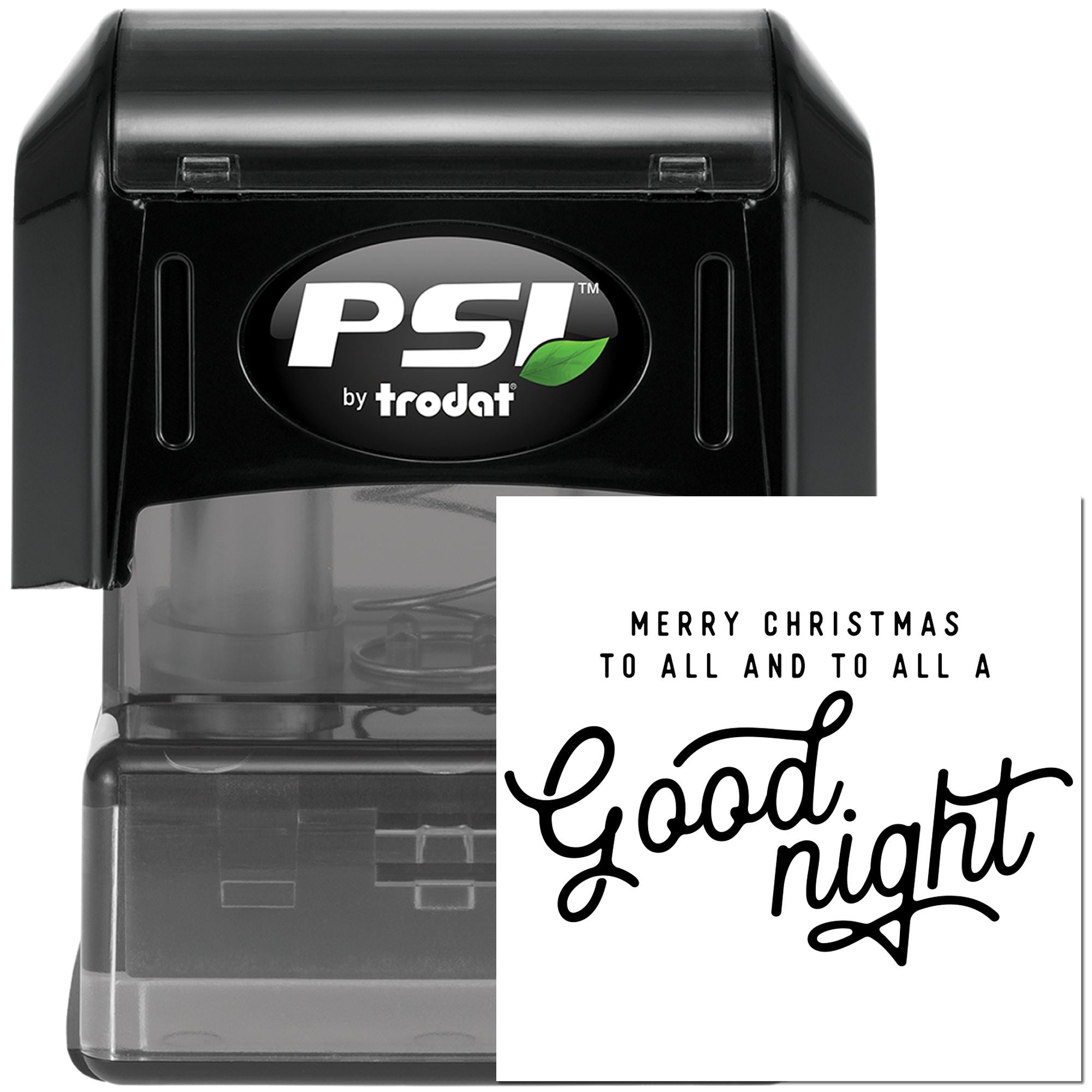 Pre-Inked Good Night Greeting Mini Card Stamp