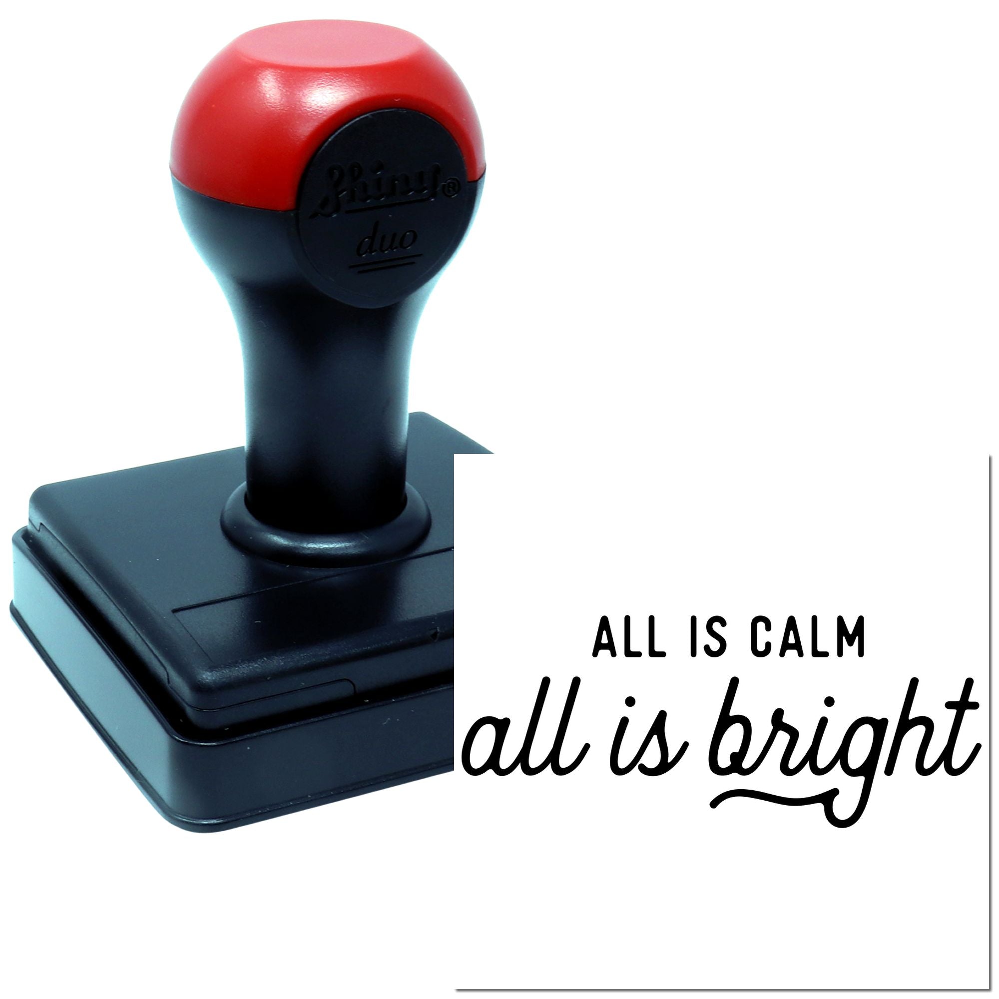 Duo Calm Bright Minimal Holiday Script Hand Stamp