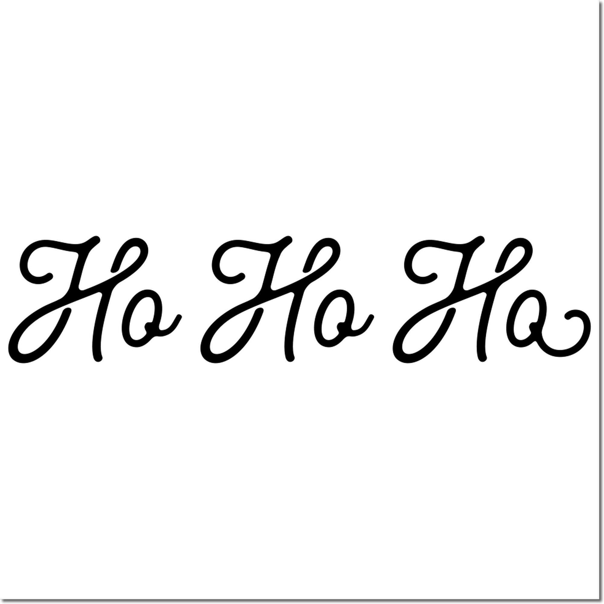 Duo Three Cursive Ho Ho Ho Hand Stamp
