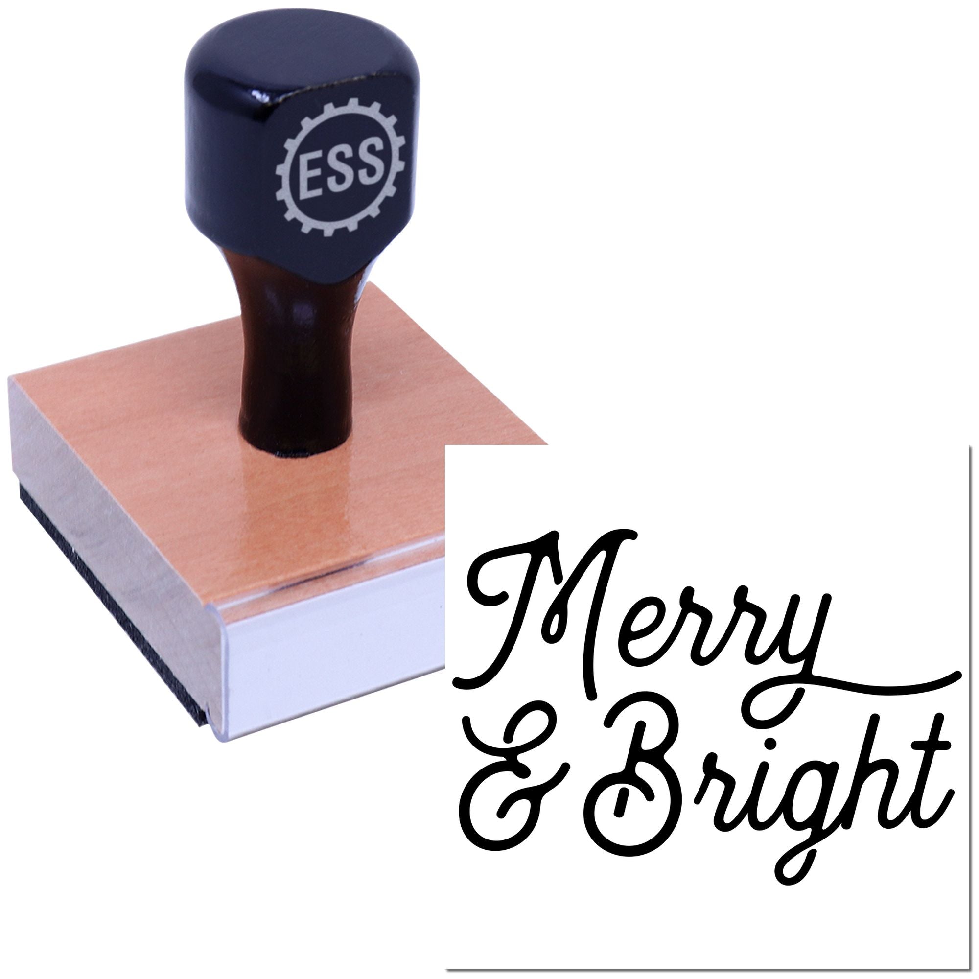 Festive Holiday Cheer Card Making Rubber Stamp