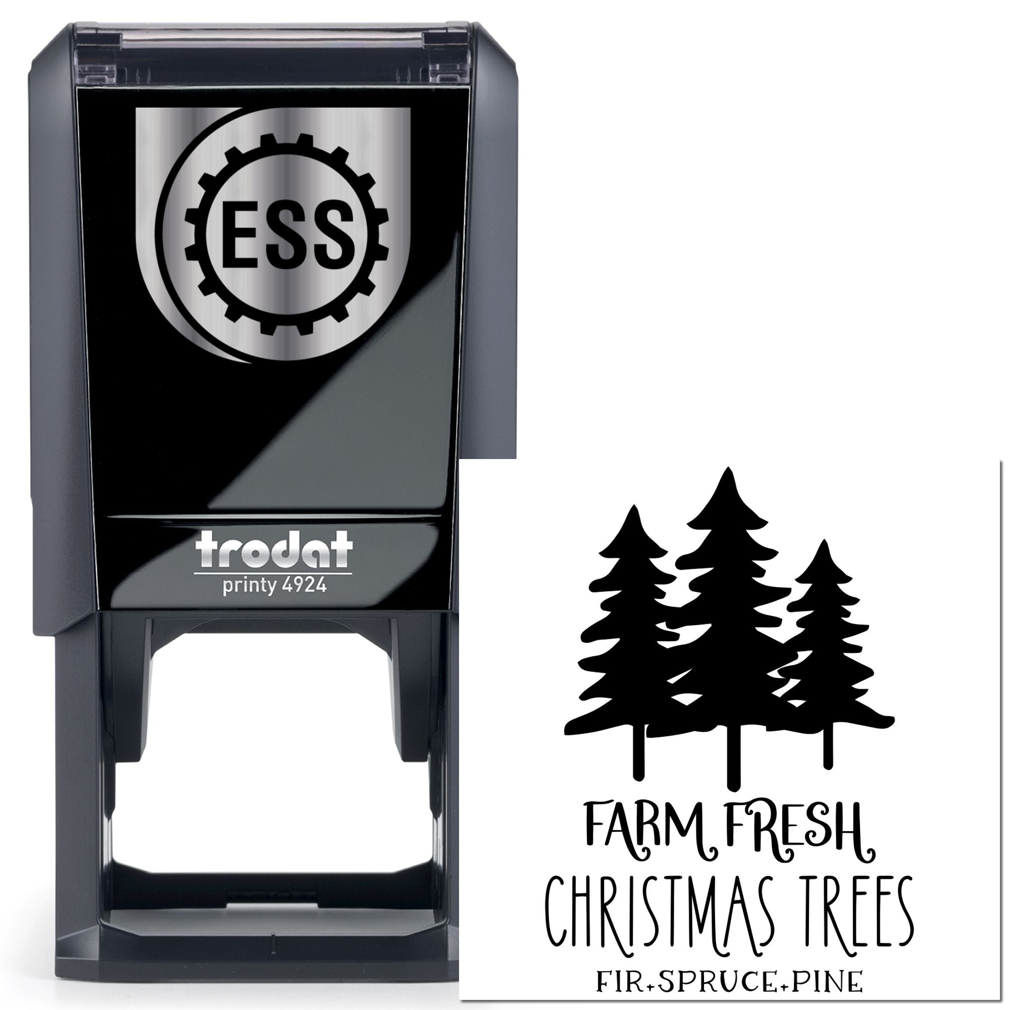 Self-Inking Christmas Trees Papercraft Stamp