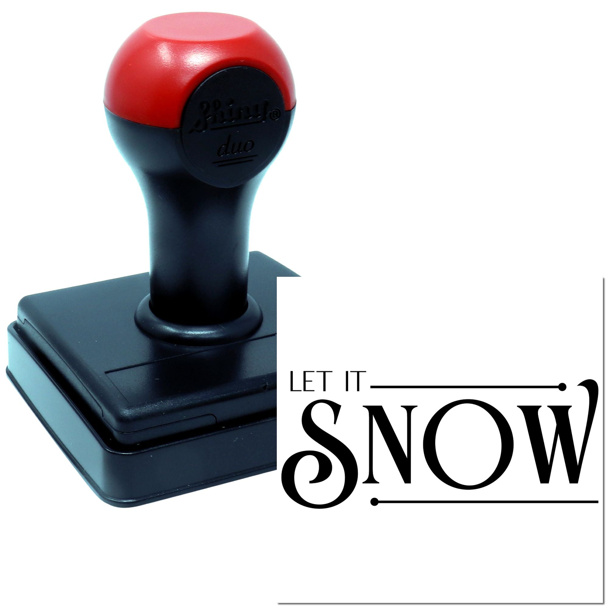 Duo Classic Let It Snow Poster Hand Stamp