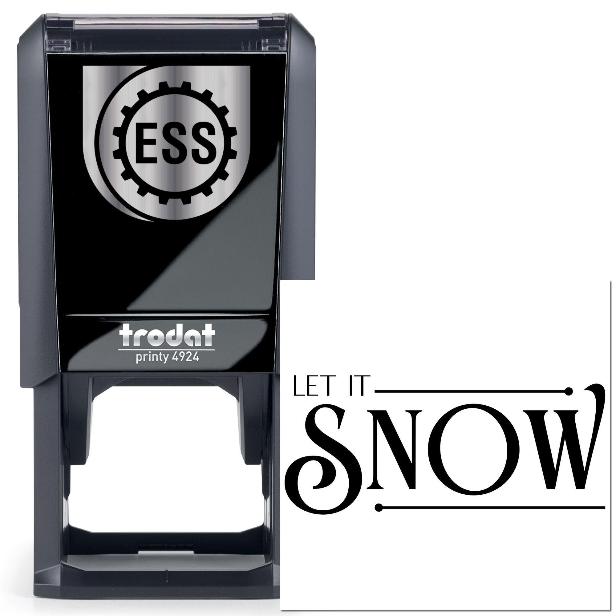 Self-Inking Winter Snow Favor Tag Stamp