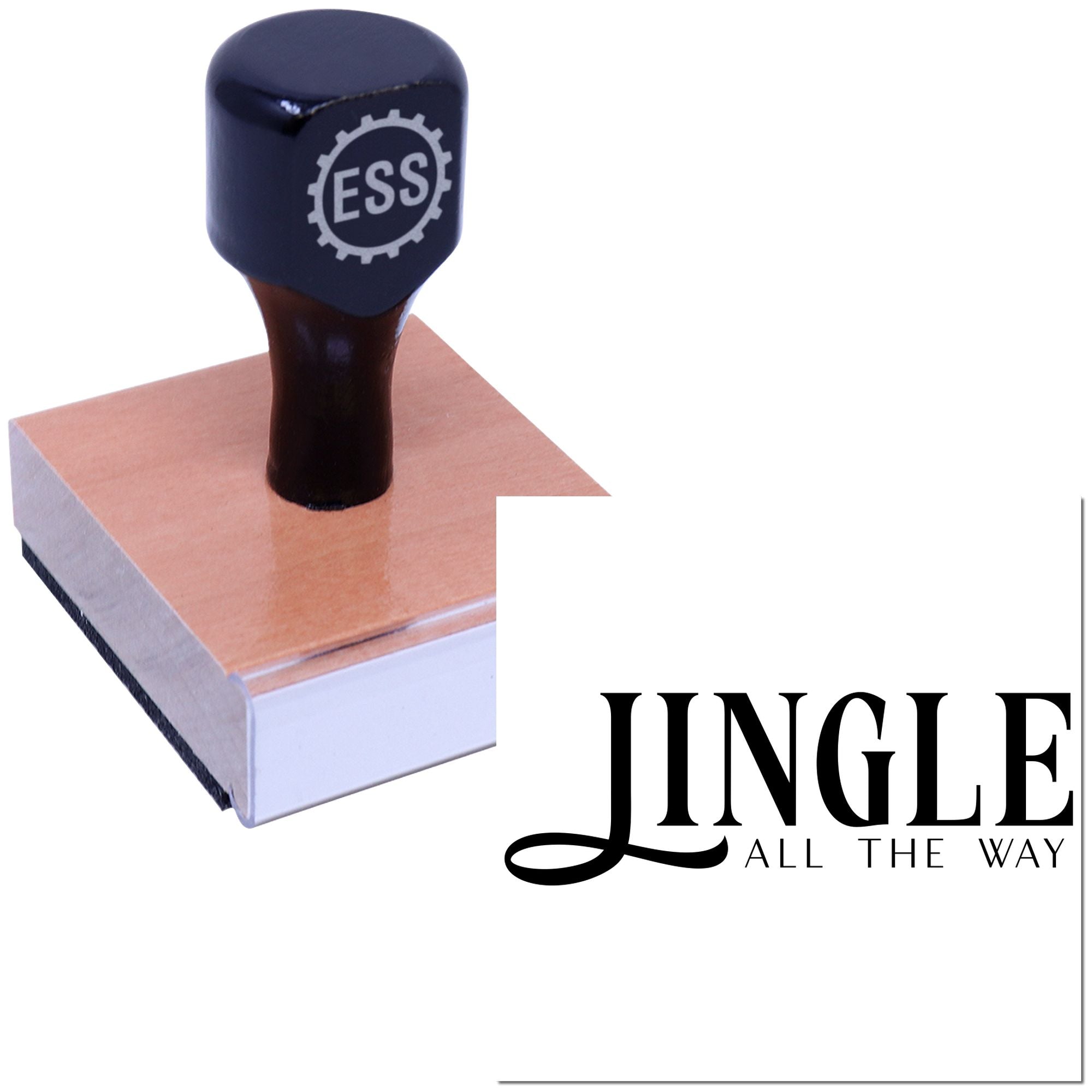 Festive Jingle Tune Party Favor Rubber Stamp