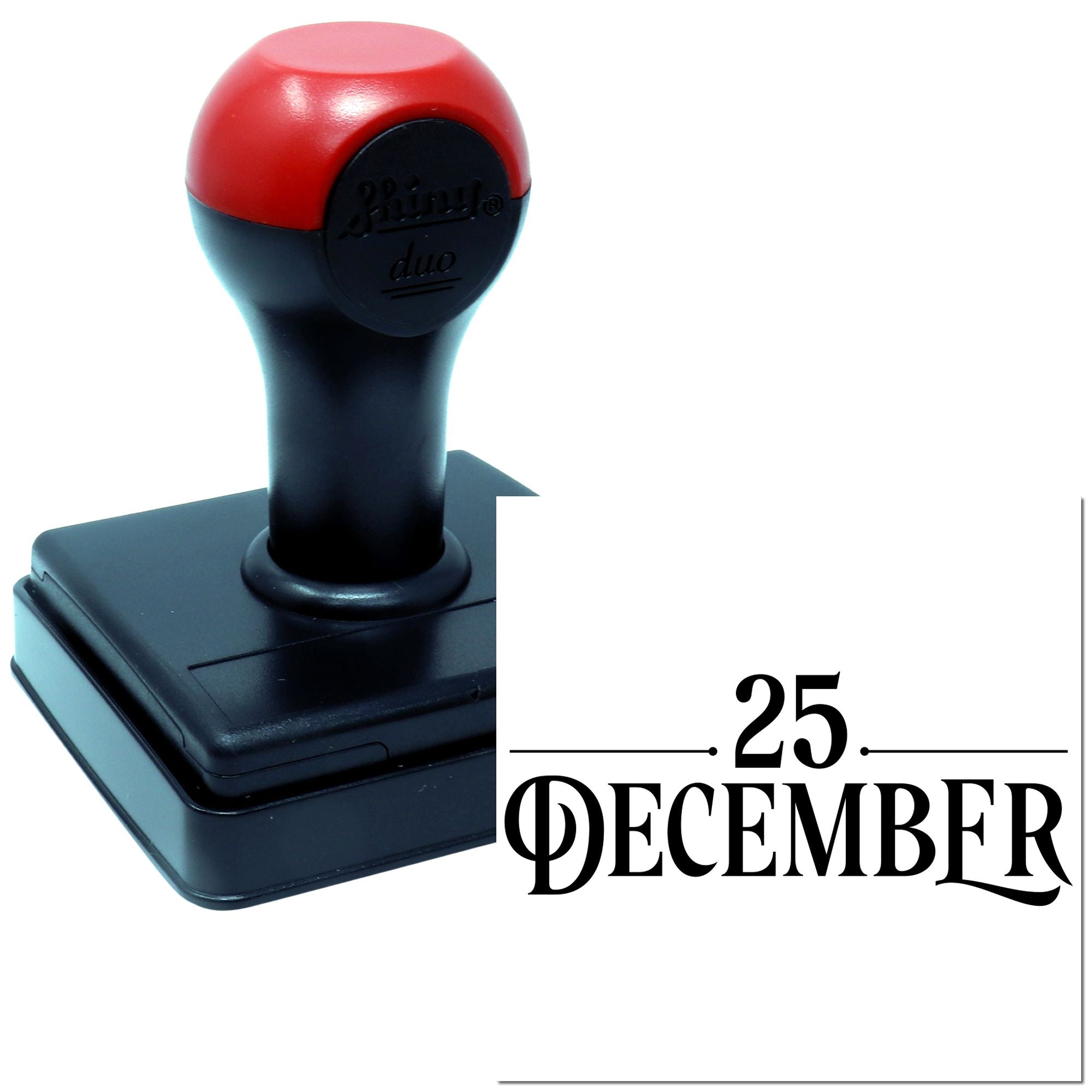 Duo Elegant 25 December Christmas Typography Hand Stamp