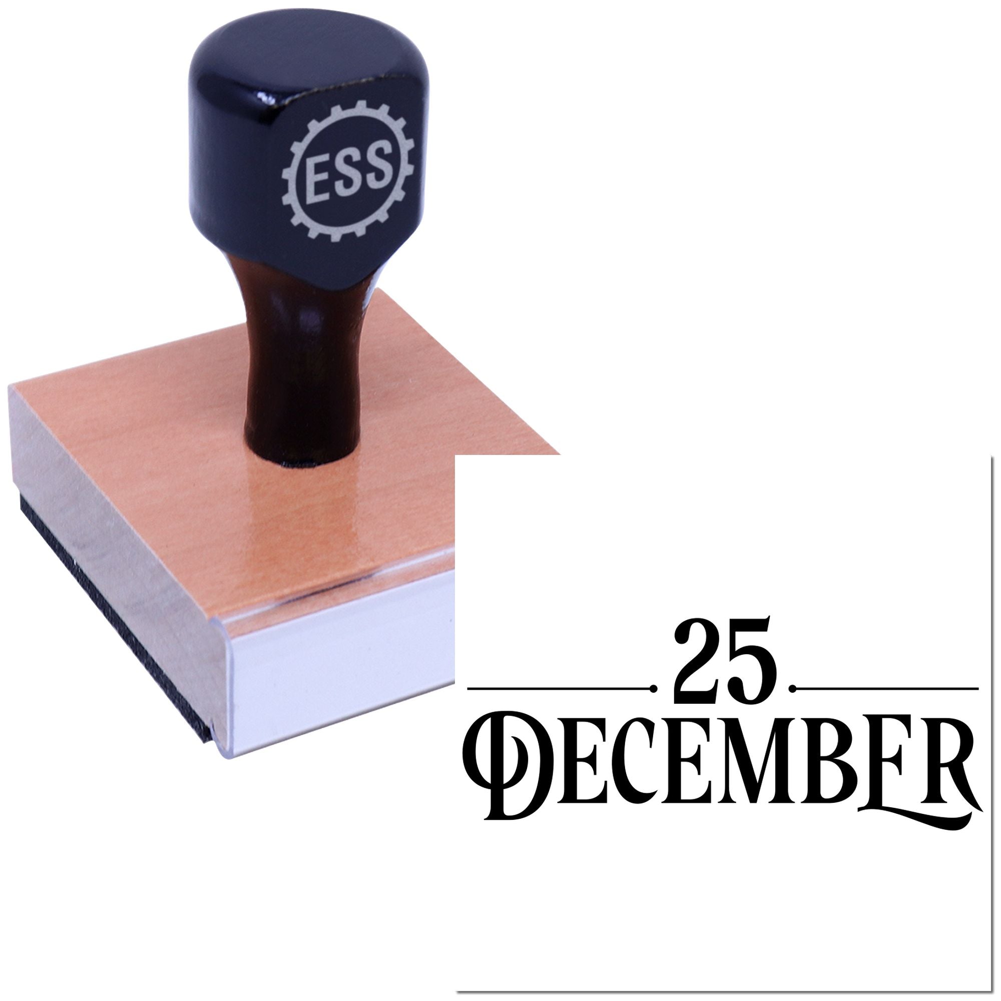 December Twenty-Fifth Scrapbooking Rubber Stamp