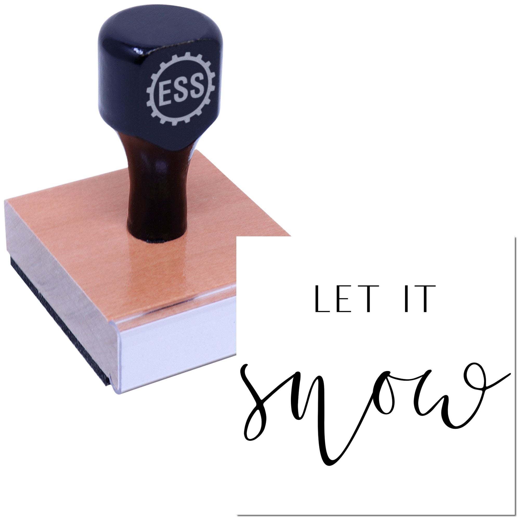 Joyful Snowy Flourish Crafting Rubber Stamp