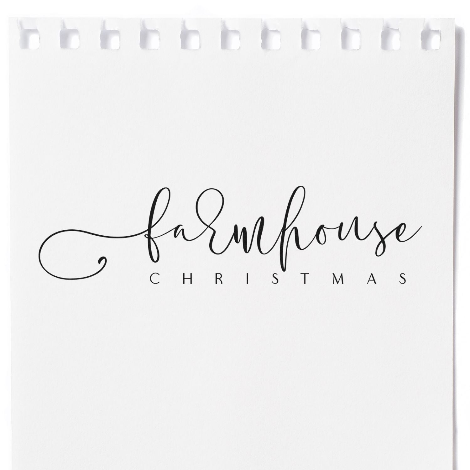 Duo Minimal Farmhouse Christmas Script Wall Art Hand Stamp
