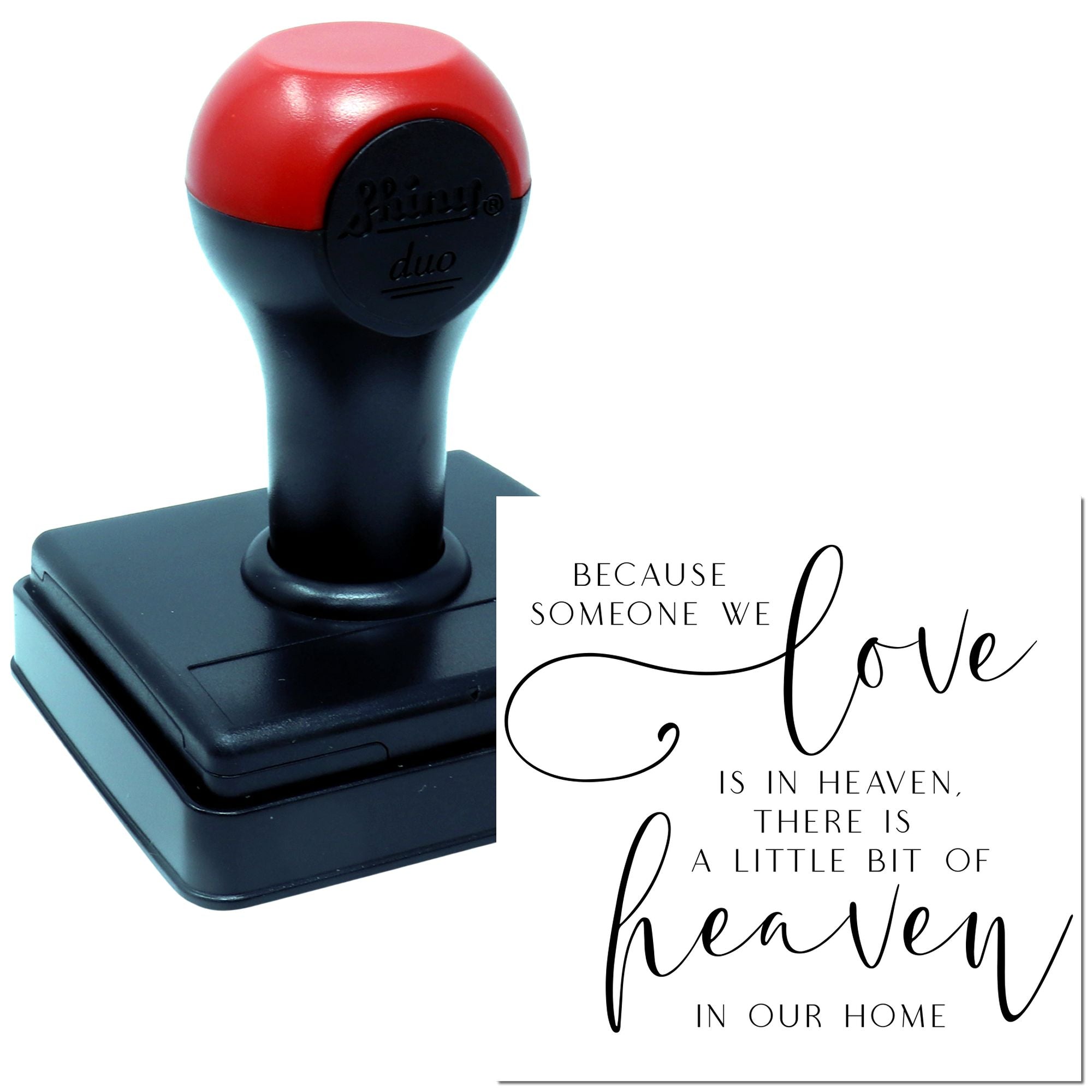 Duo Heavenly Home Memorial Love Quote Hand Stamp