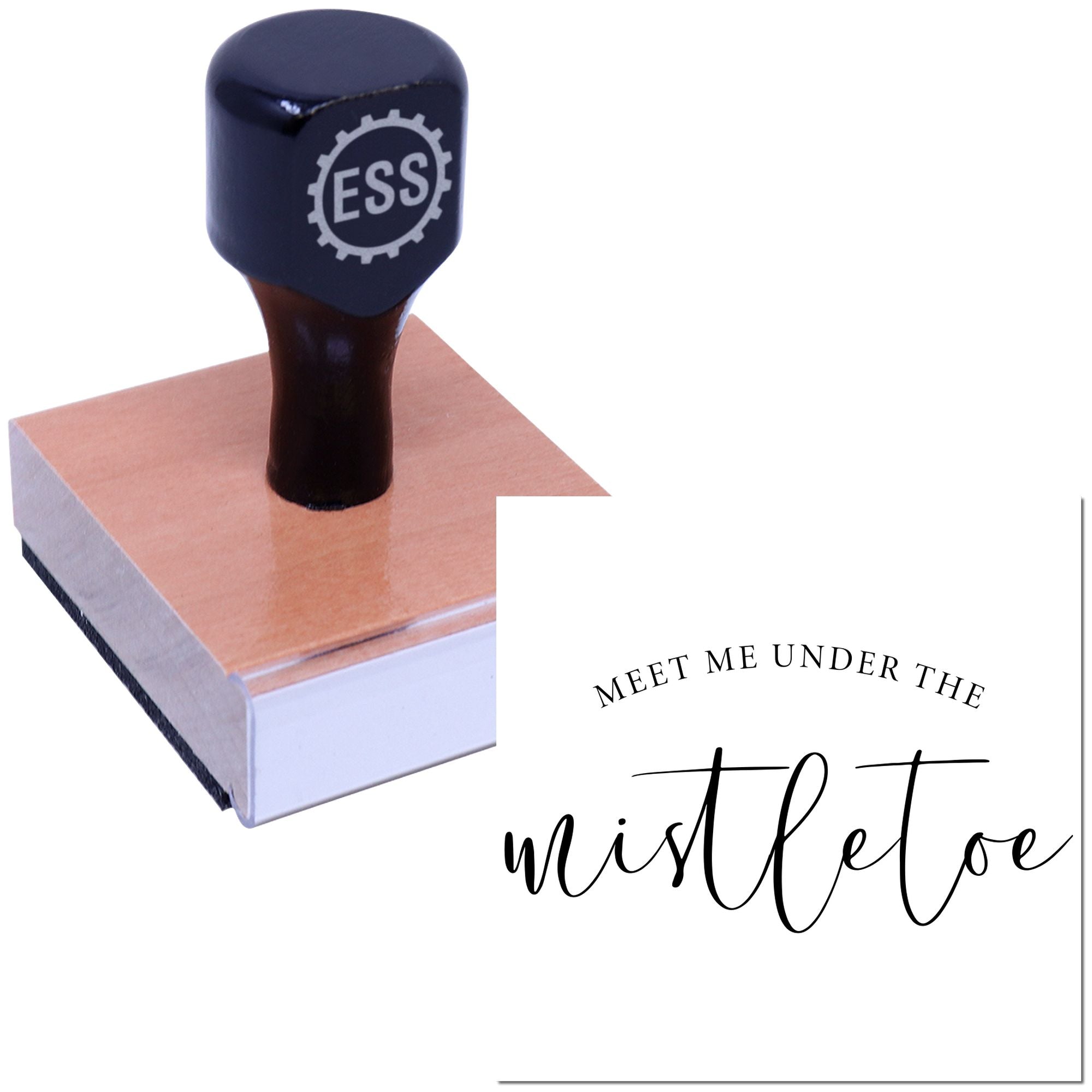 Holiday Kissing Spot Journaling Rubber Stamp