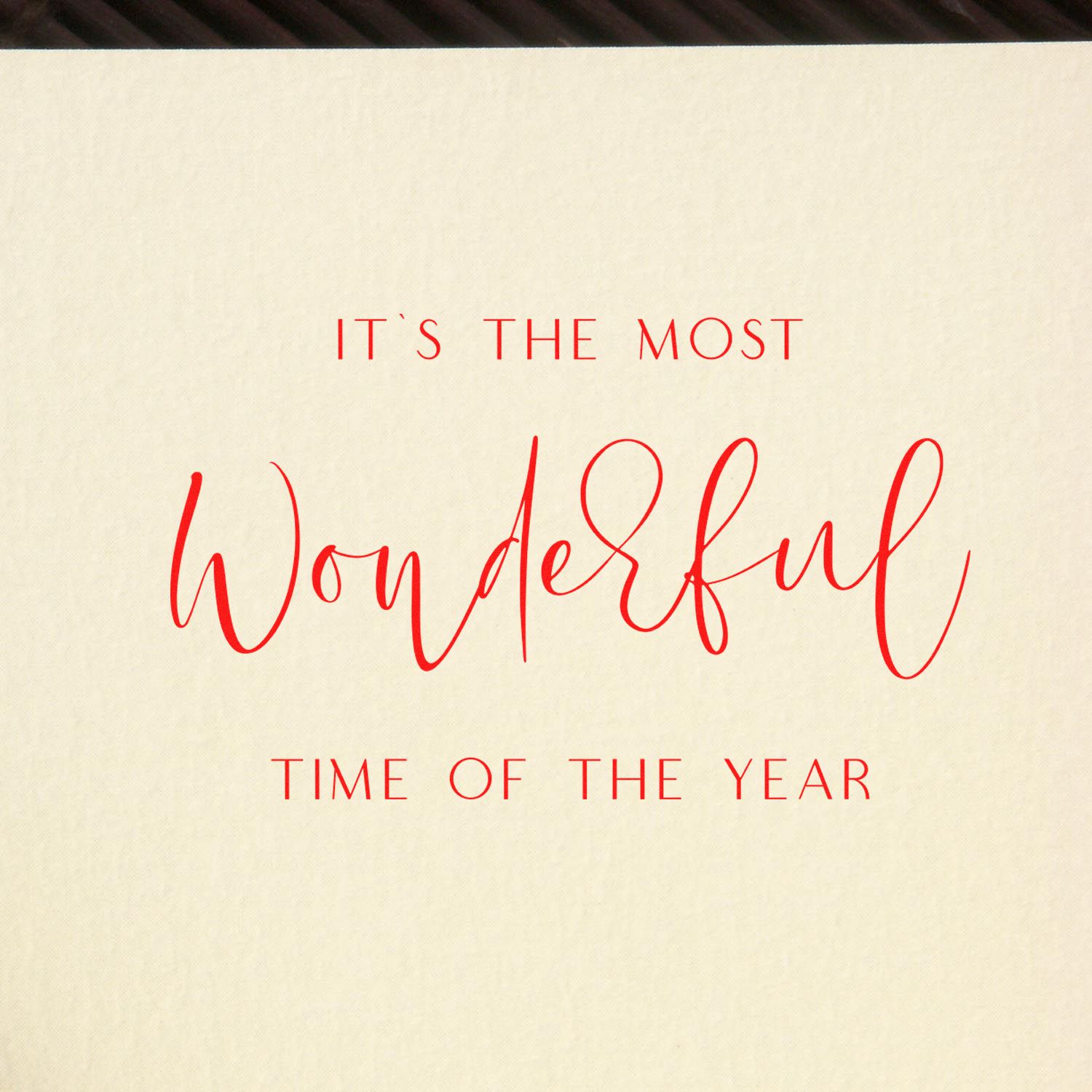 Duo Most Wonderful Time Of Year Hand Stamp