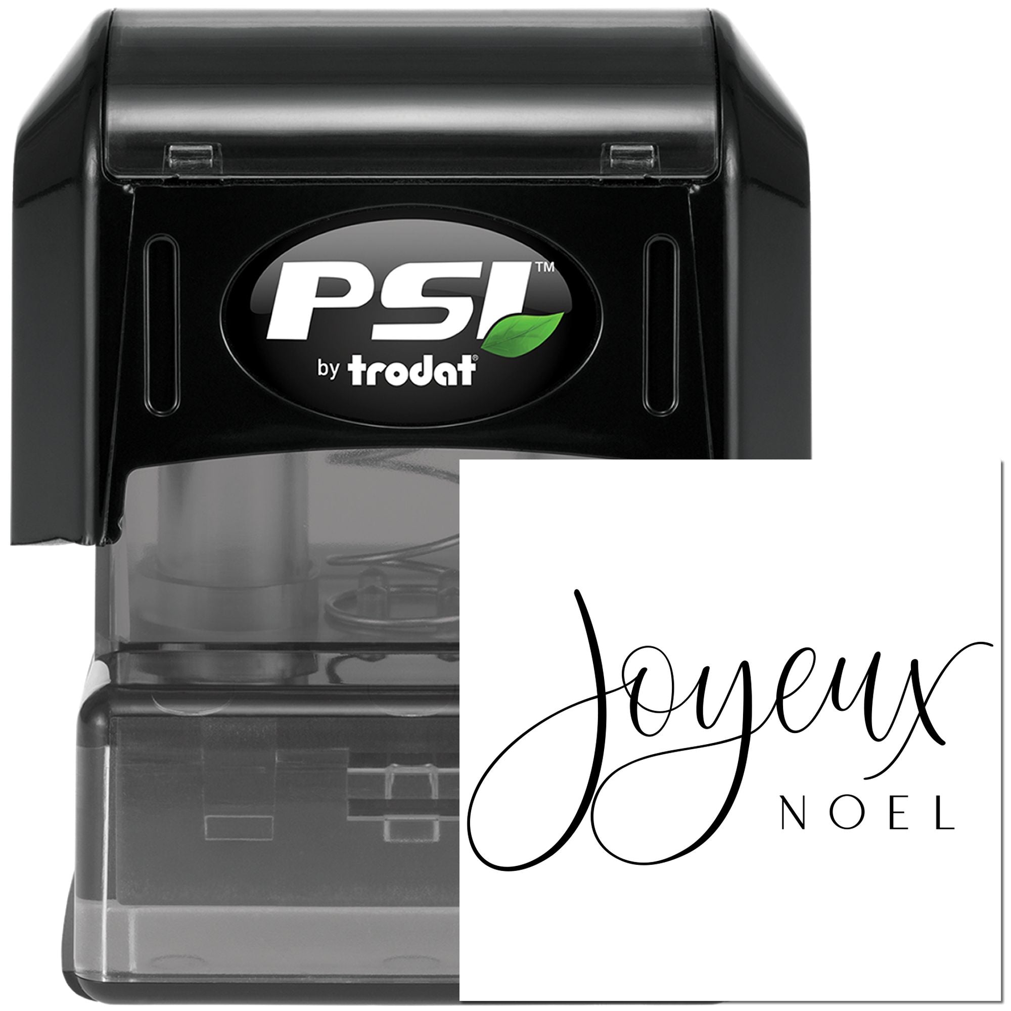 Pre-Inked French Christmas Greeting Place Card Stamp