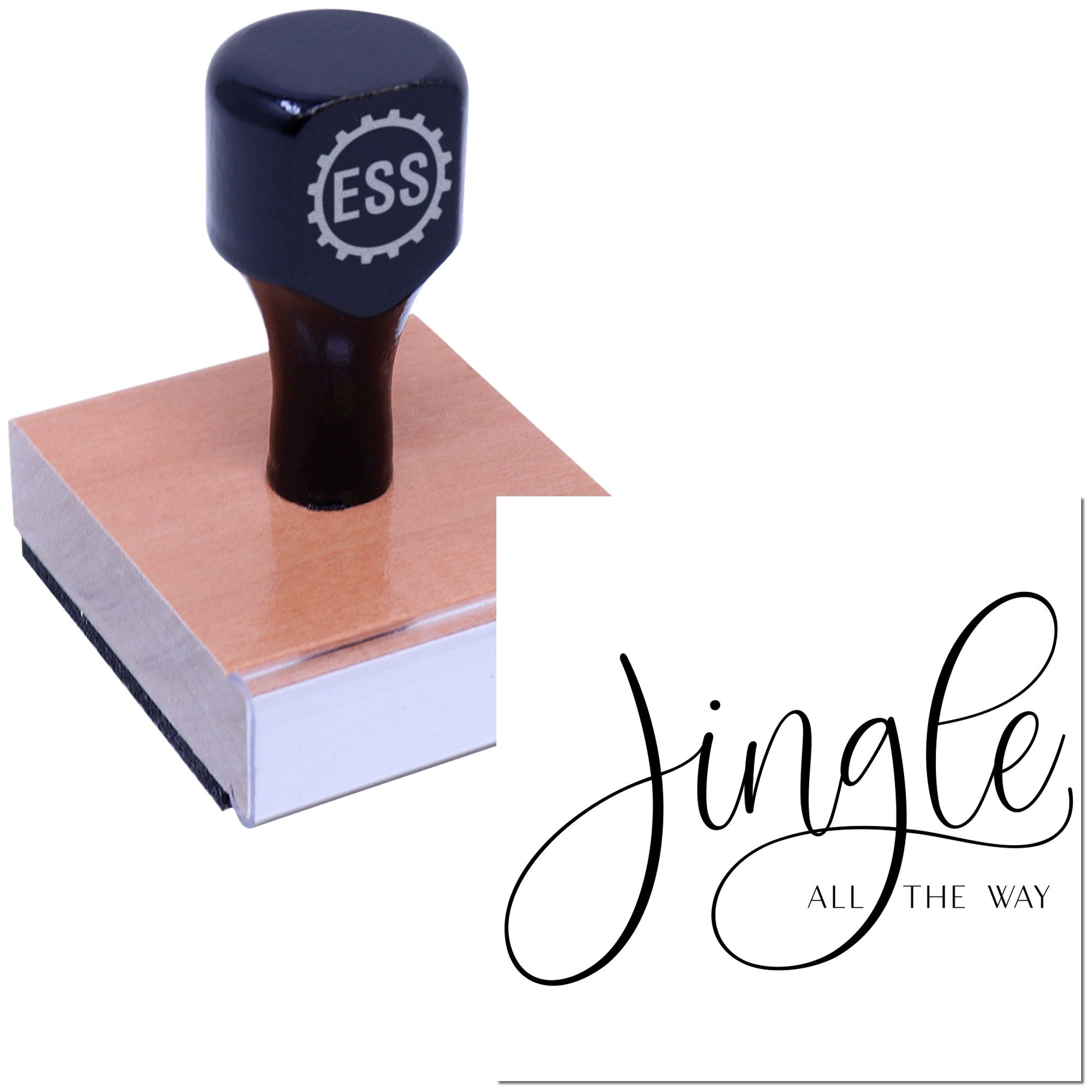 Curly Christmas Joy Cardmaking Rubber Stamp