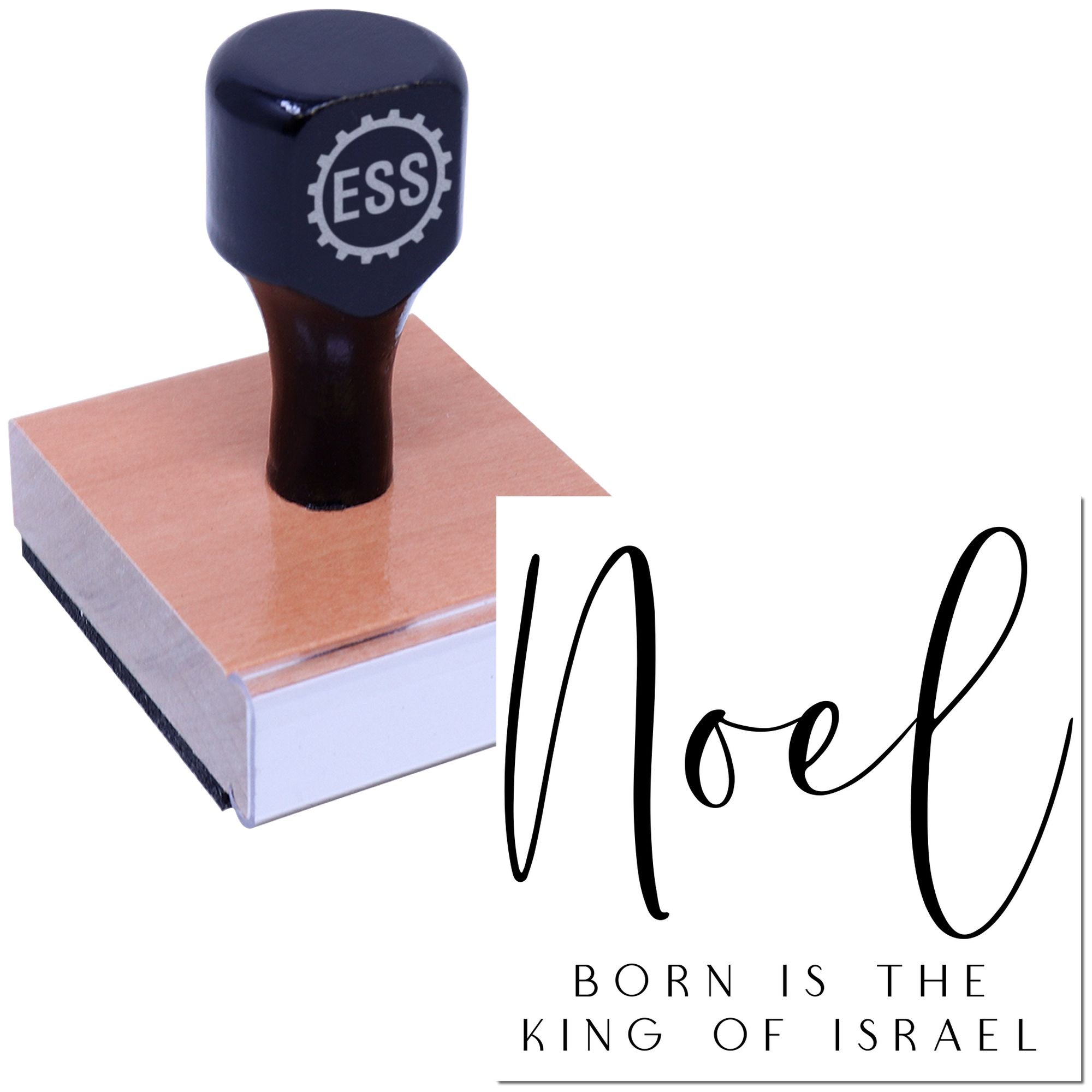 Regal Nativity Message Place Card Rubber Stamp