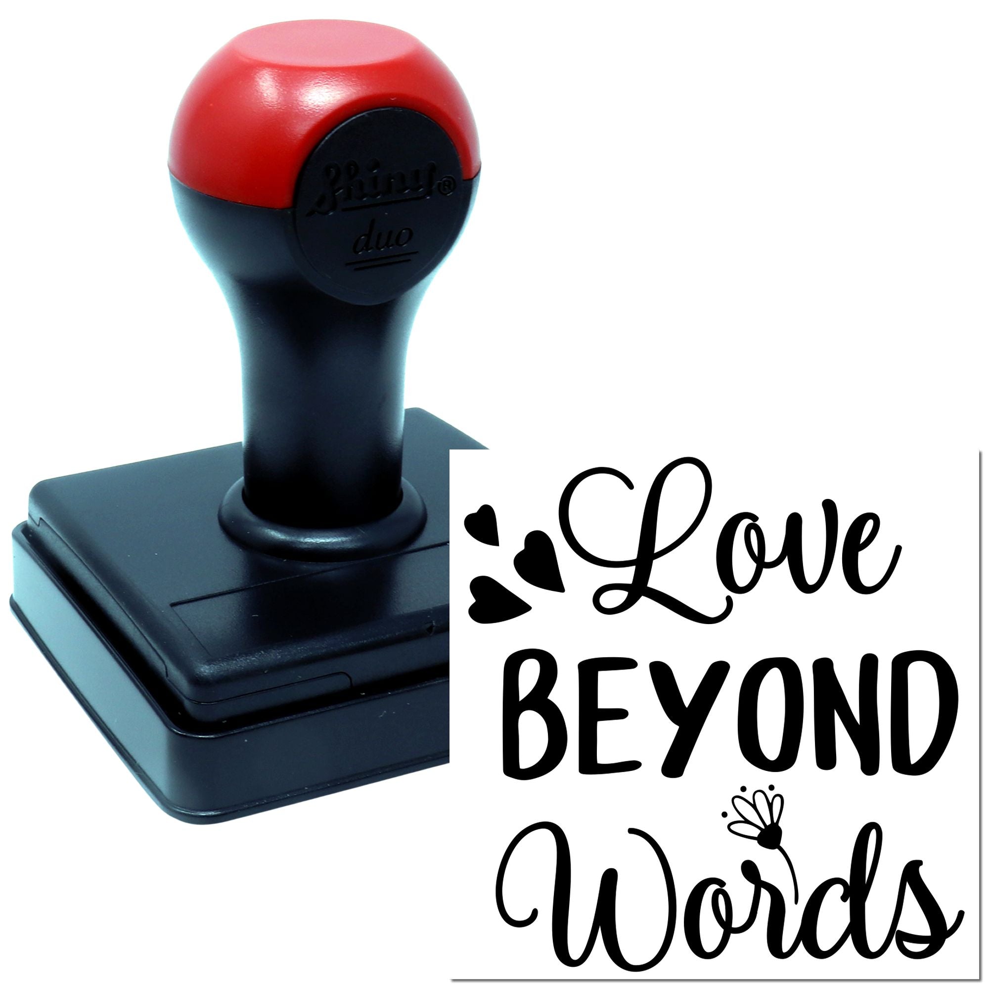 Duo Handlettered Love Beyond Words Print Hand Stamp