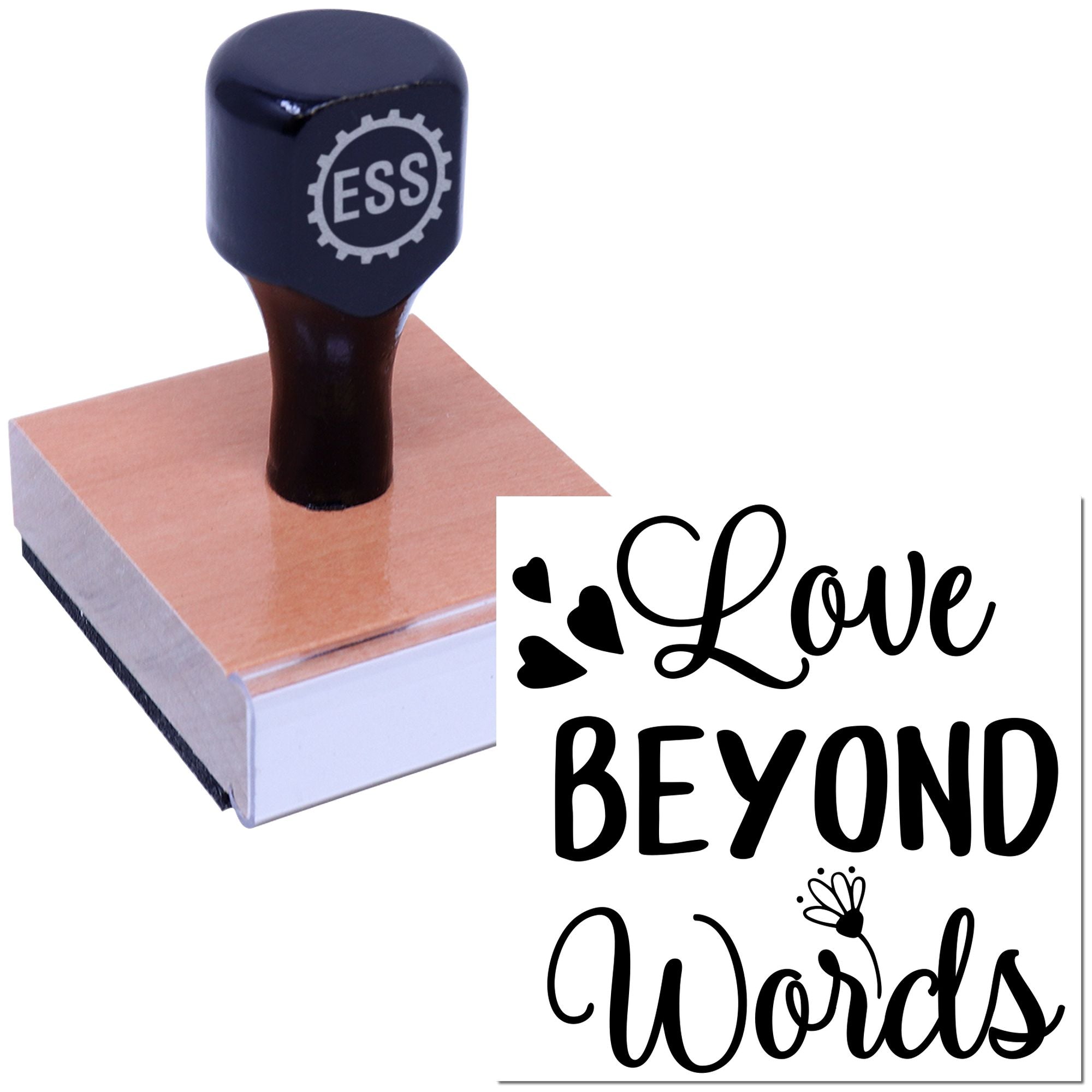 Boundless Heart Bloom Scrapbook Rubber Stamp