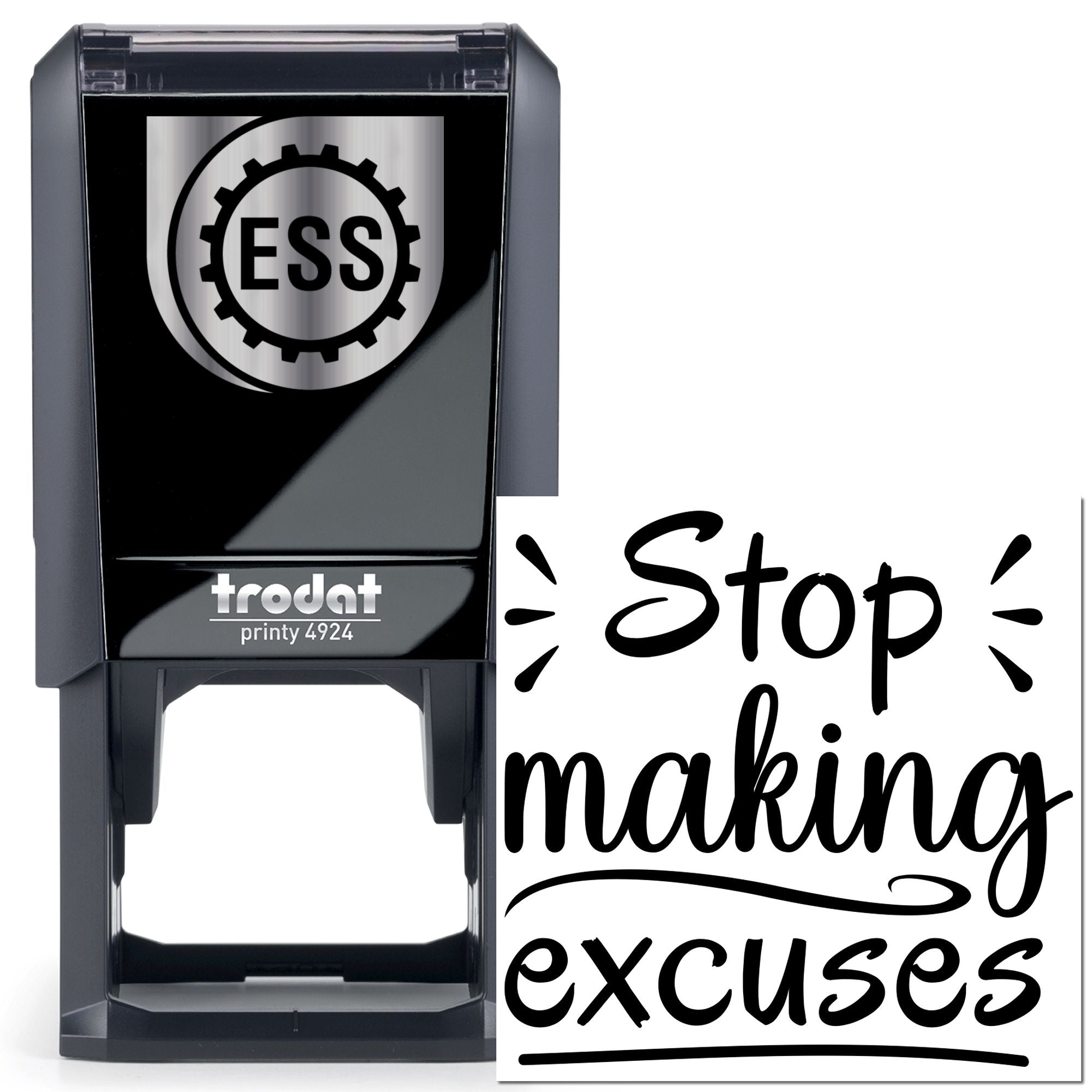 Self-Inking No Excuses Scrapbook Stamp