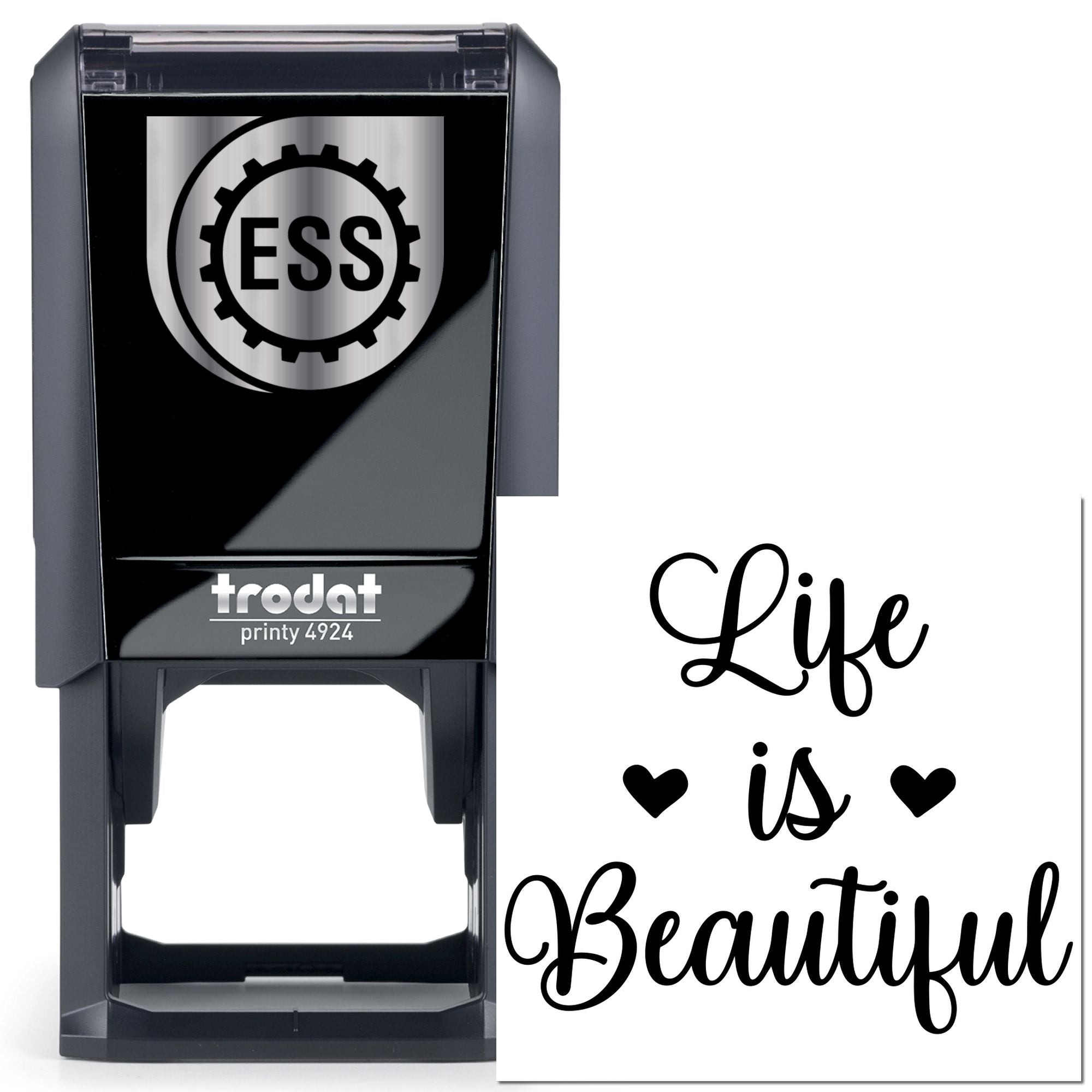 Self-Inking Beautiful Life Handcraft Stamp