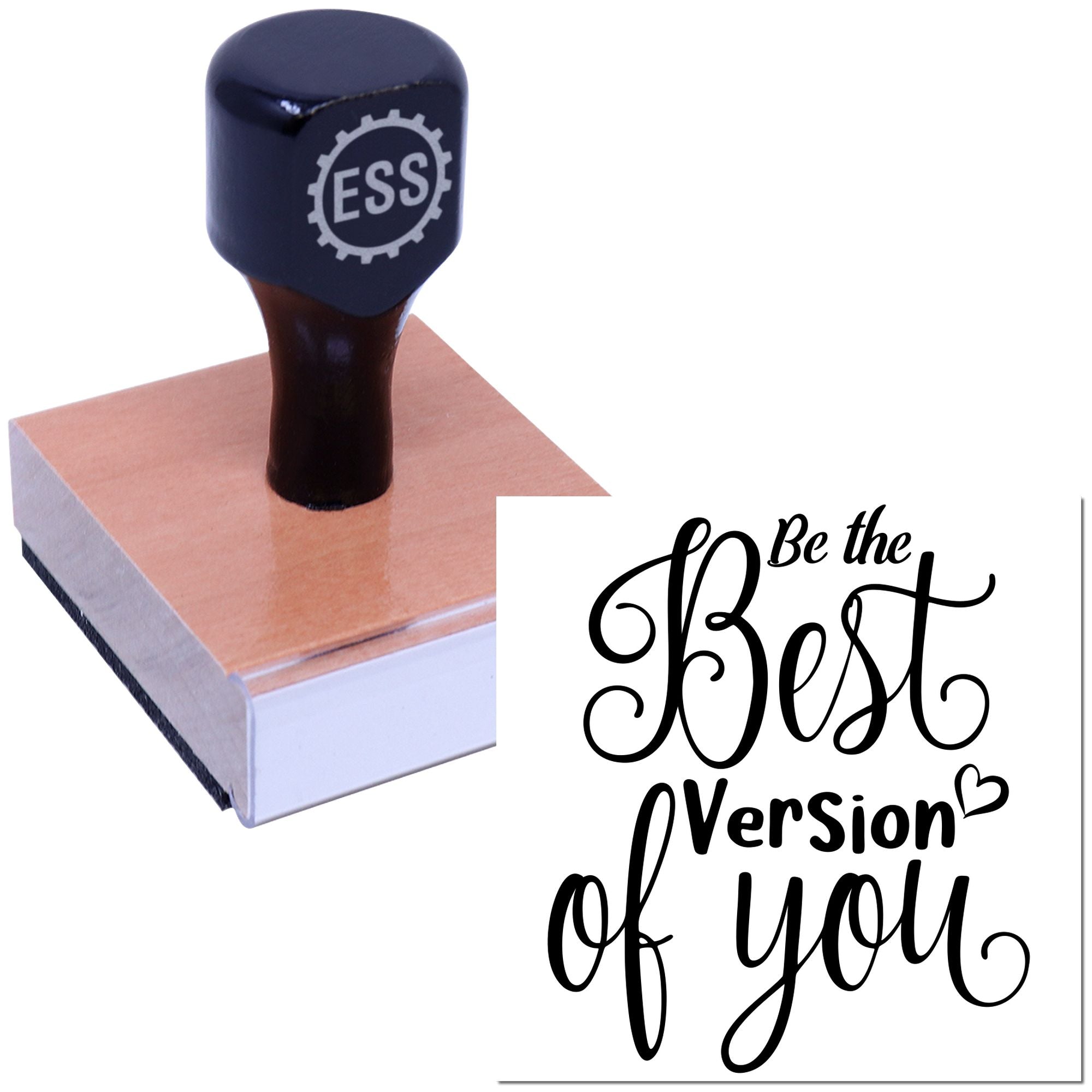 Be Your Best Mini Card Rubber Stamp
